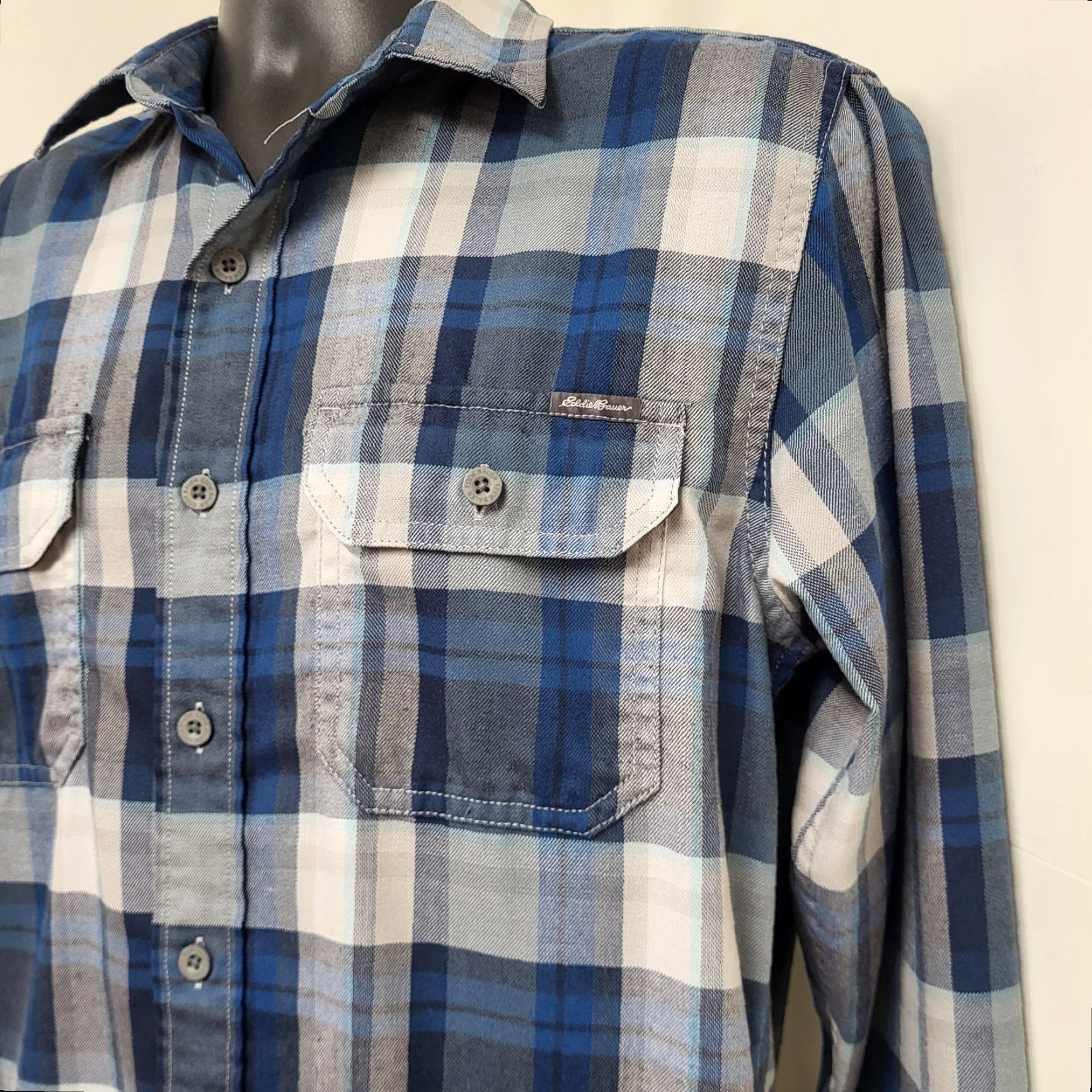 Eddie Bauer Eddie Bauer Travex Shirt Mens TM Blue Plaid Button Up Long Sleeve Casual M Blue Plaid Shirt Travex Eddie Bauer Mens TM Button-Up Long Sleeve Casual Size US M / EU 48-50 / 2 - 4 Thumbnail