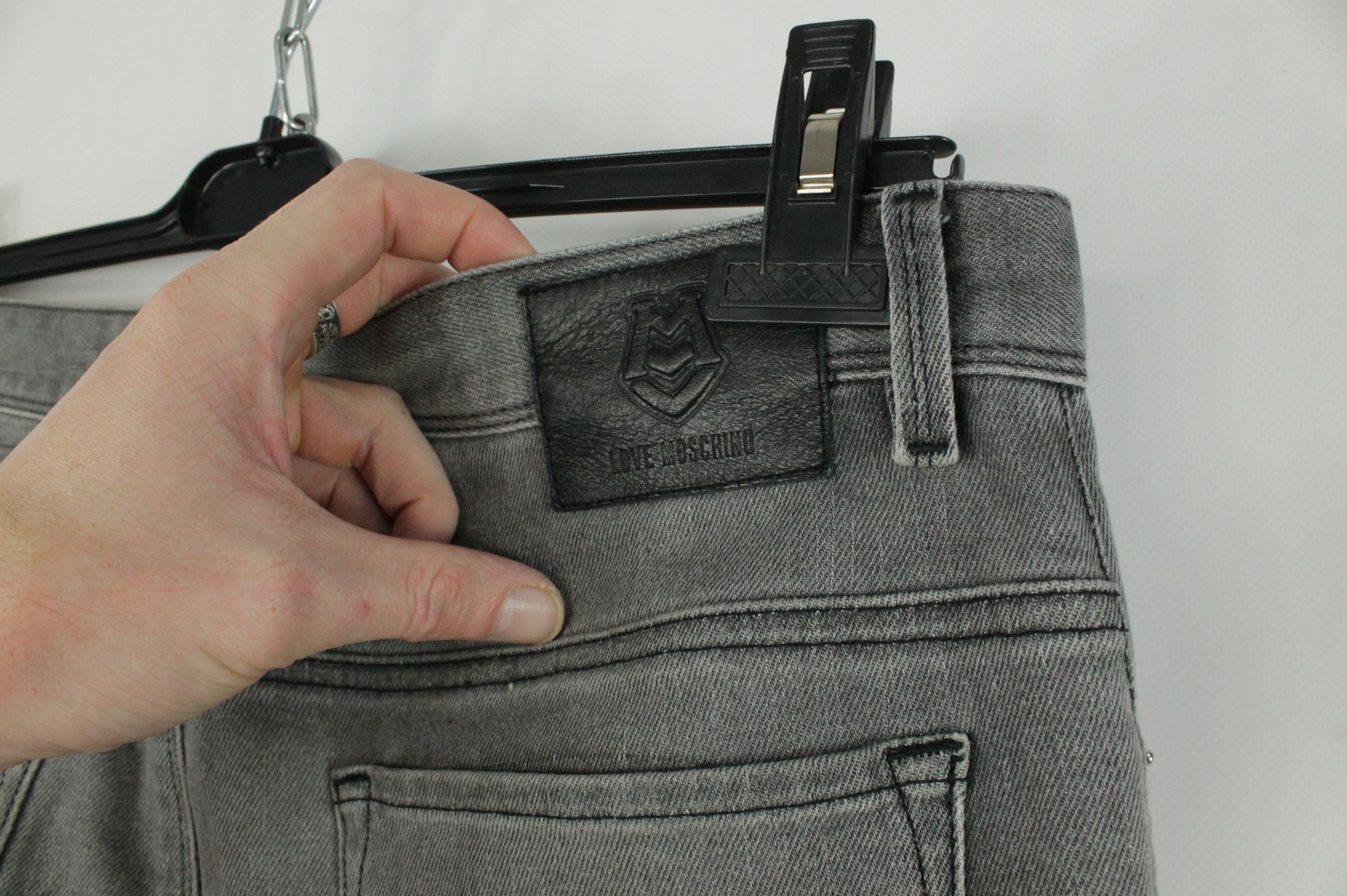 Moschino Love Moschino Pattern Gray Denim Slim Skinny Jeans Size US 32 / EU 48 - 9 Thumbnail