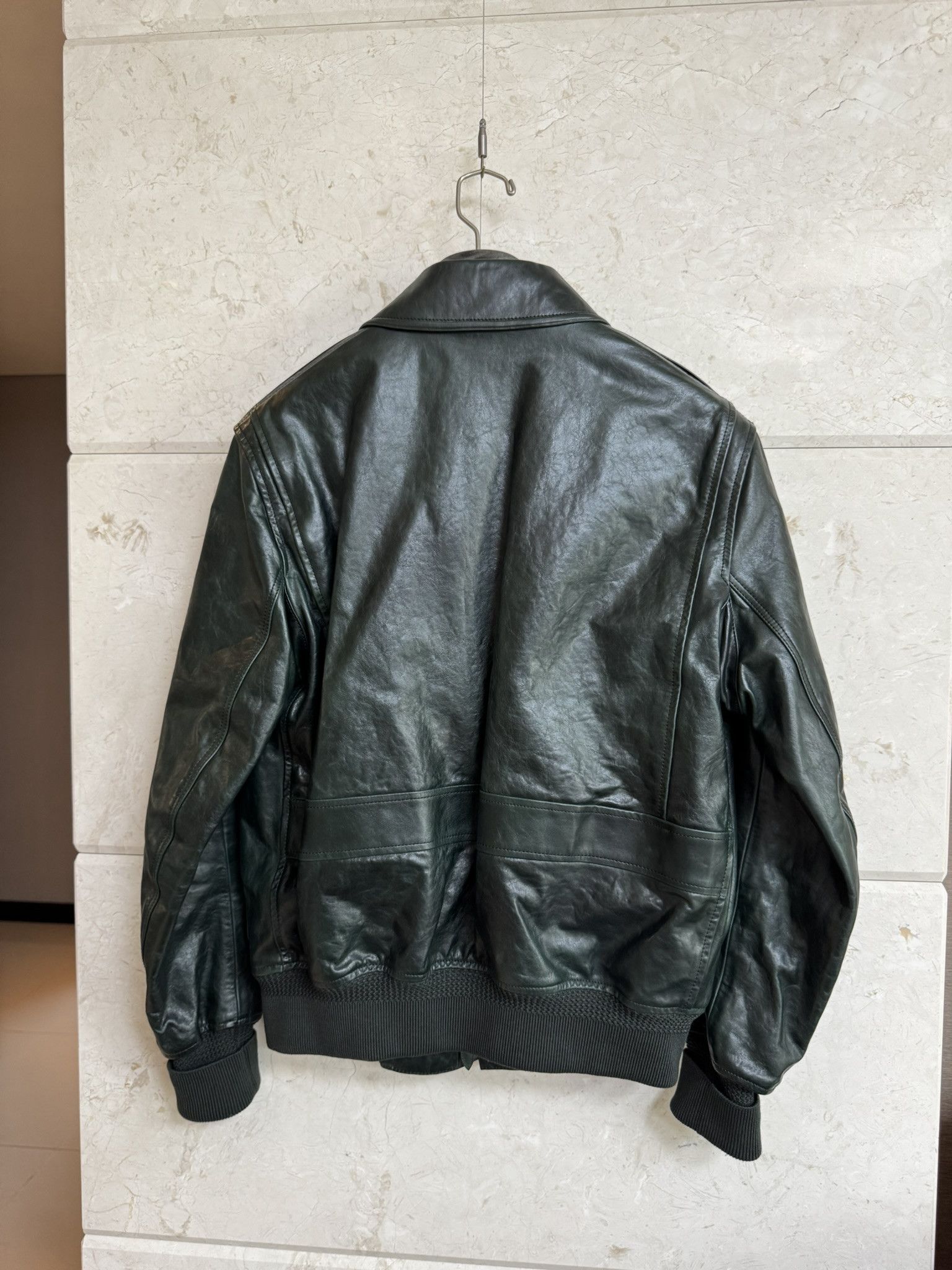 Berluti Berluti Patina Leather Flight Jacket - Deep Green - EU 50 Size US M / EU 48-50 / 2 - 4 Thumbnail