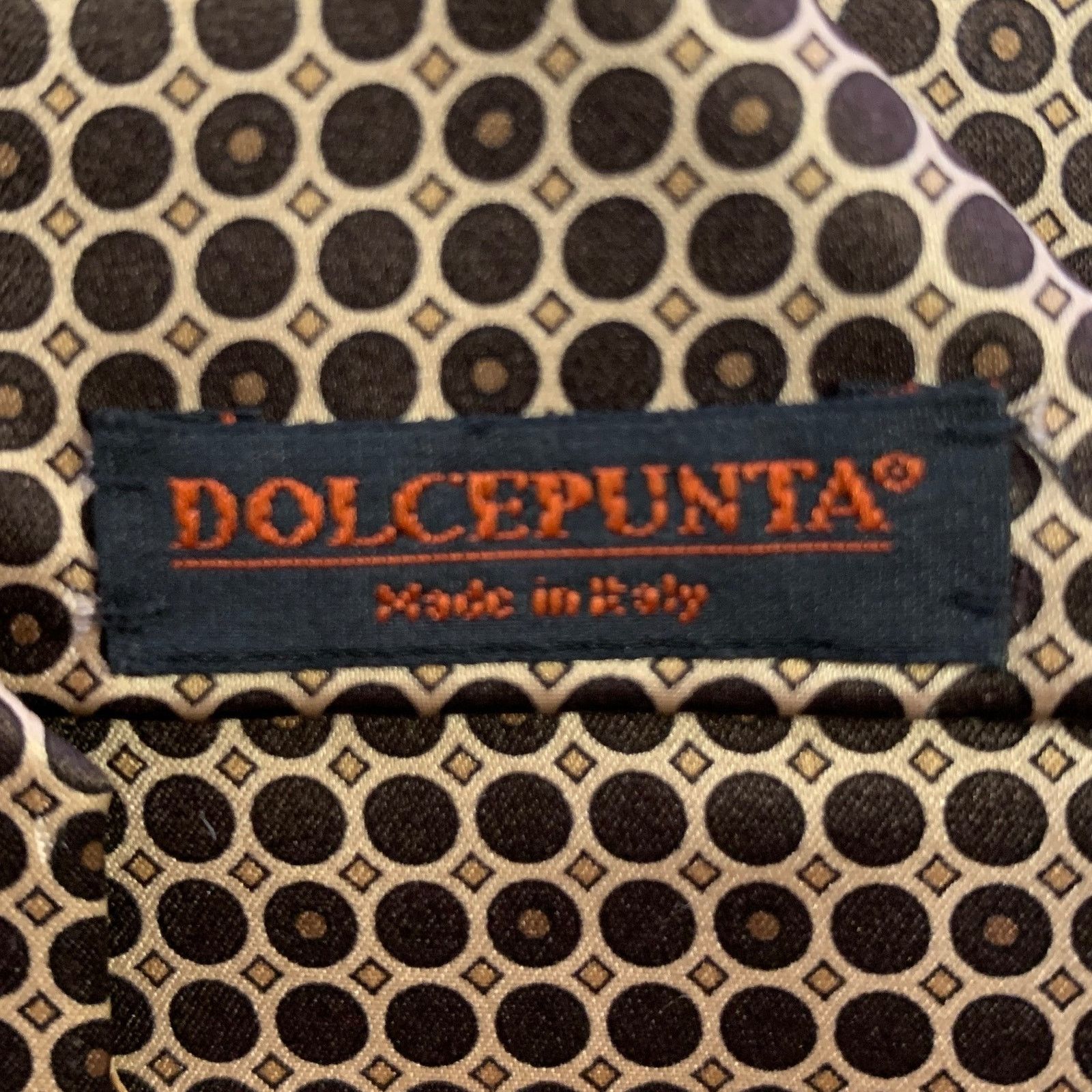 Dolcepunta DOLCEPUNTA Brown Gold Polka Dot Foulard Silk Tie Size ONE SIZE - 3 Thumbnail