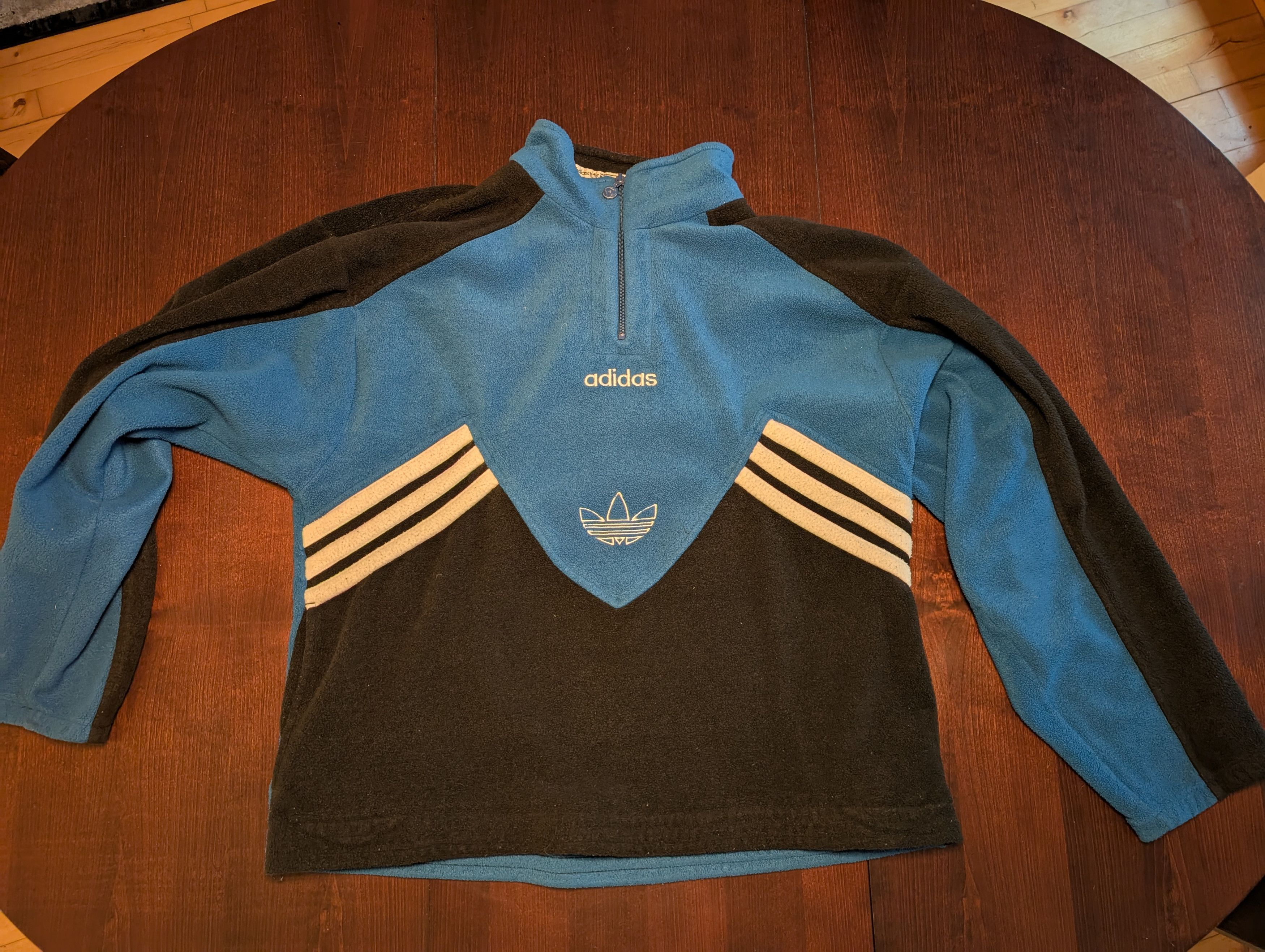 Adidas Vintage adidas D7 F186 90s Trefoil Half Zip Fleece Size US L / EU 52-54 / 3 - 1 Thumbnail