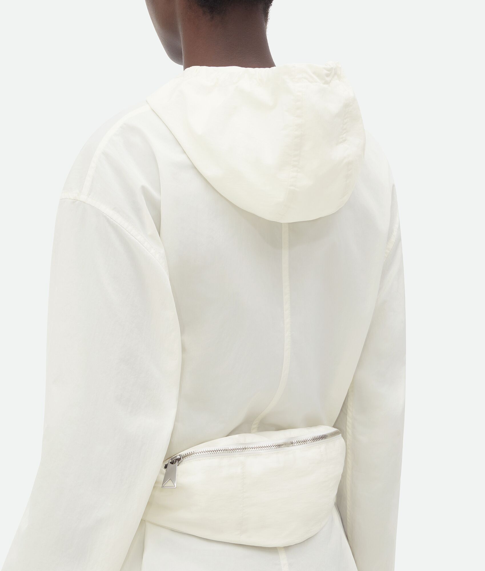Bottega Veneta o1n1vont0525 Packable Tech Nylon Blouson in Chalk Size L / US 10 / IT 46 - 4 Thumbnail