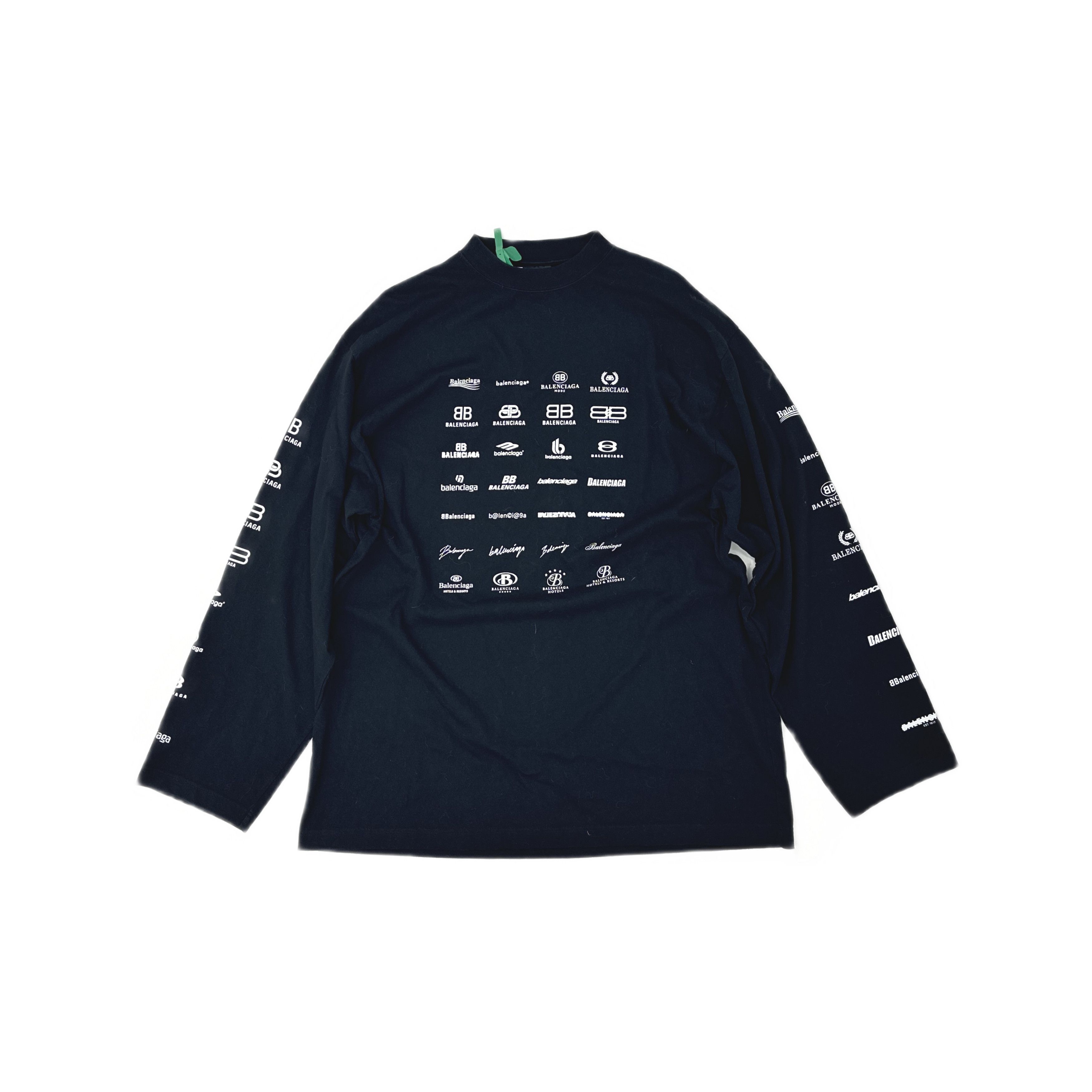BALENCIAGA Archive 長袖 シャツ XS Balenciaga Balenciaga Archive Multi Logo Longsleeve Tee Shirt