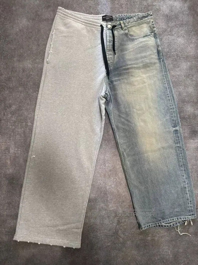 Balenciaga Balenciaga 24FW Hybrid Patchwork Jeans. Size US 26 / EU 42 - 1 Thumbnail