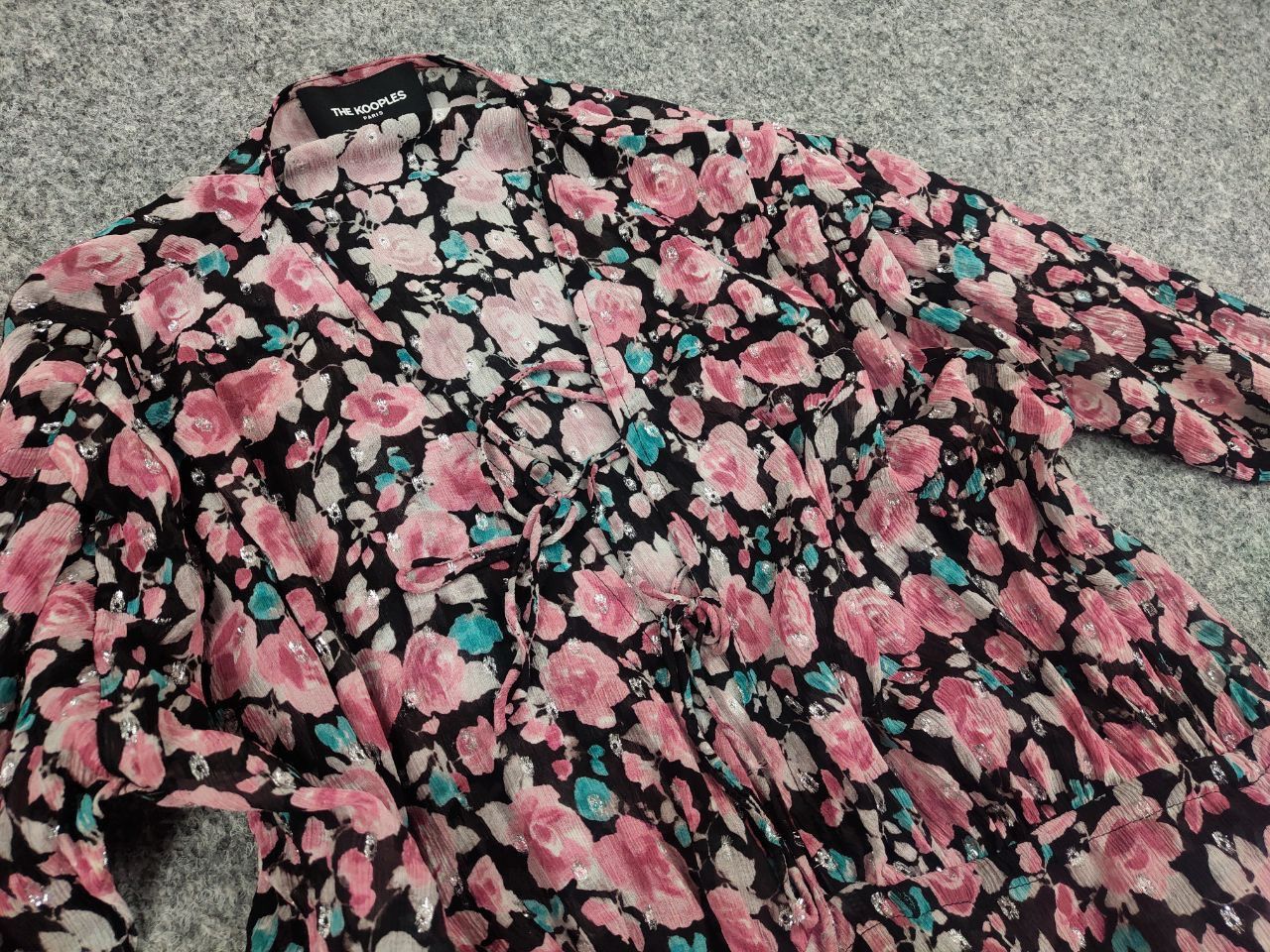 The Kooples The Kooples Cherry Blossom Blend Mini Dress Candy Flowers Size M / US 6-8 / IT 42-44 - 10 Thumbnail