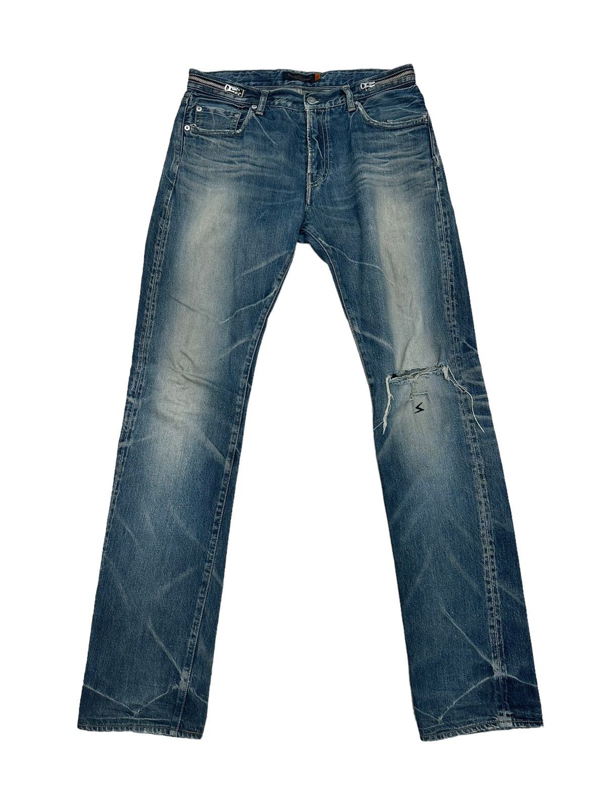 07SS UNDERCOVER purple期 zip denim pants Undercover Undercover SS07 Purple Faded „ Chaos “ Zip Denim