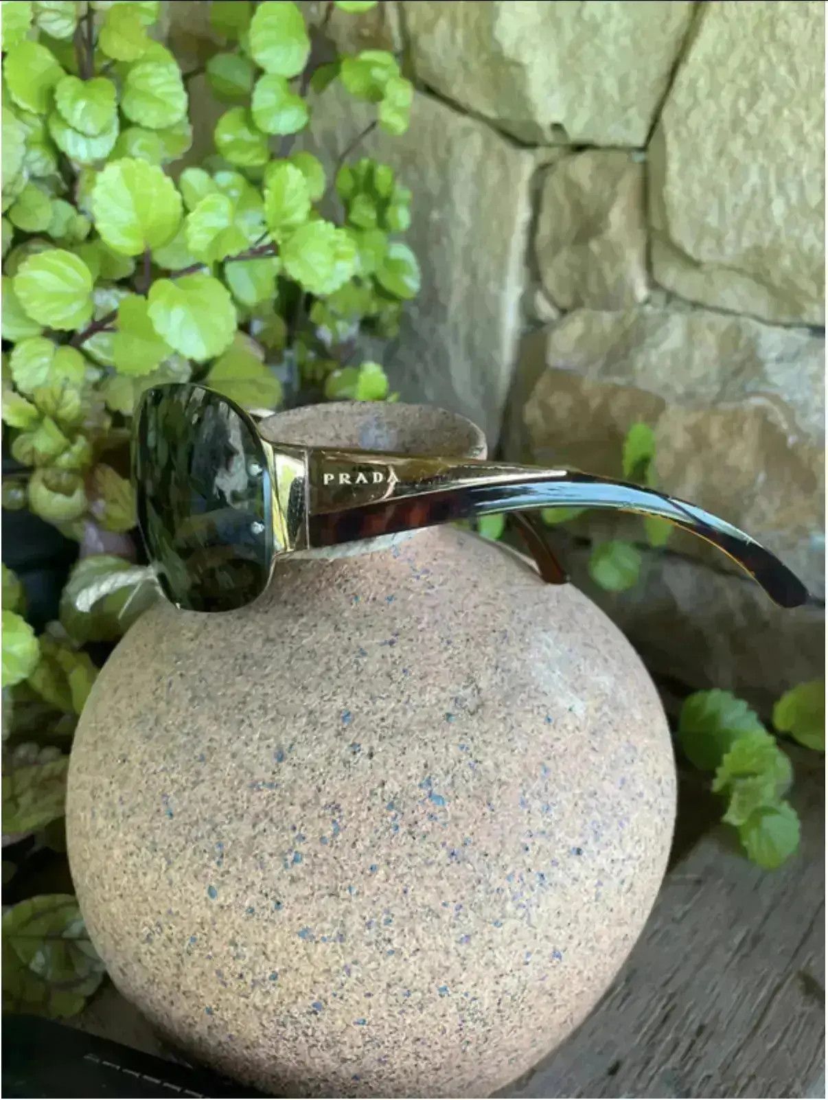Prada × Vintage PRADA Sunglasses Wrap Shield Mask Sport Symbole Red Tab Size ONE SIZE - 1 Thumbnail