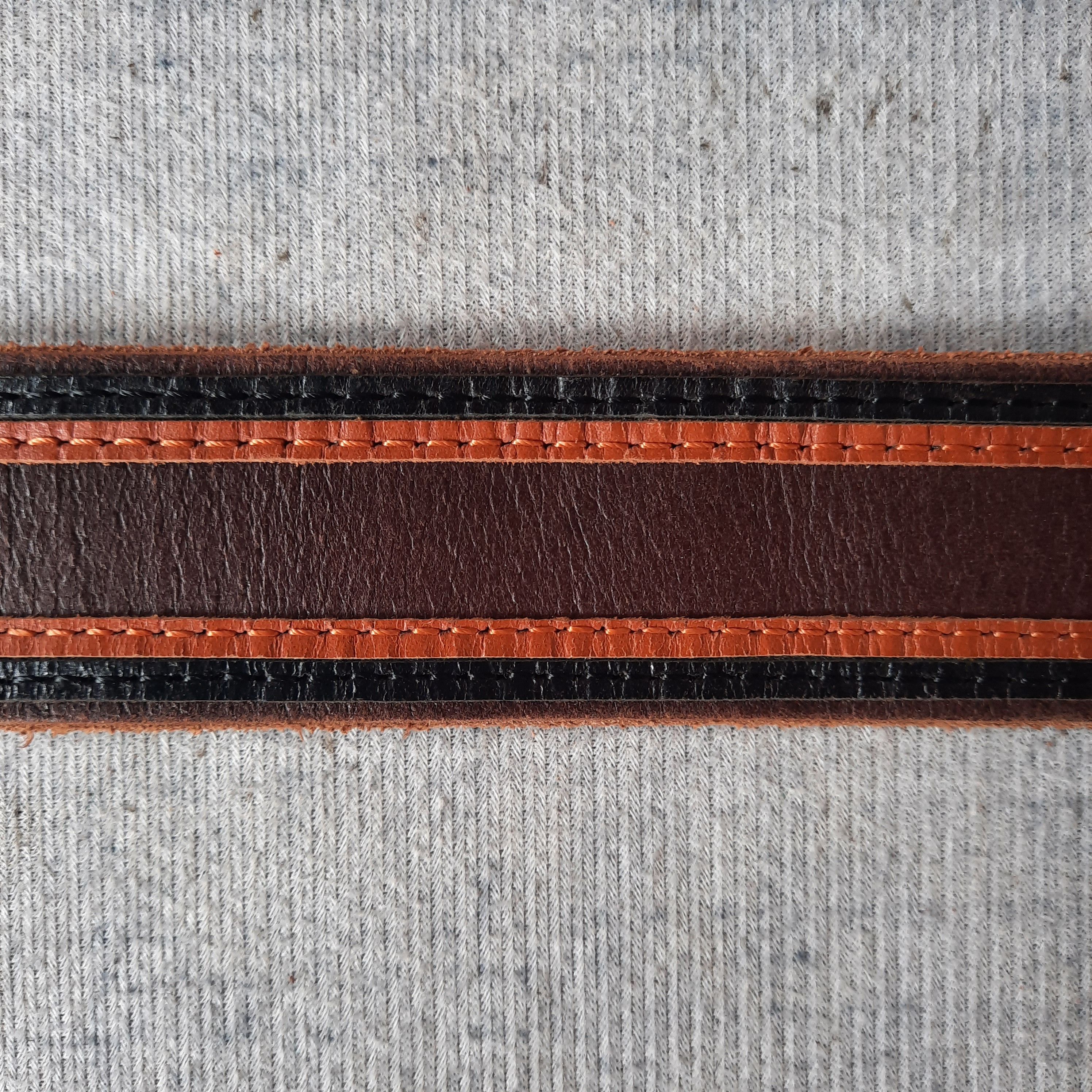 Edwin ⚒️ Edwin japan garrison stripes cowboy style leather belt Size ONE SIZE - 6 Thumbnail
