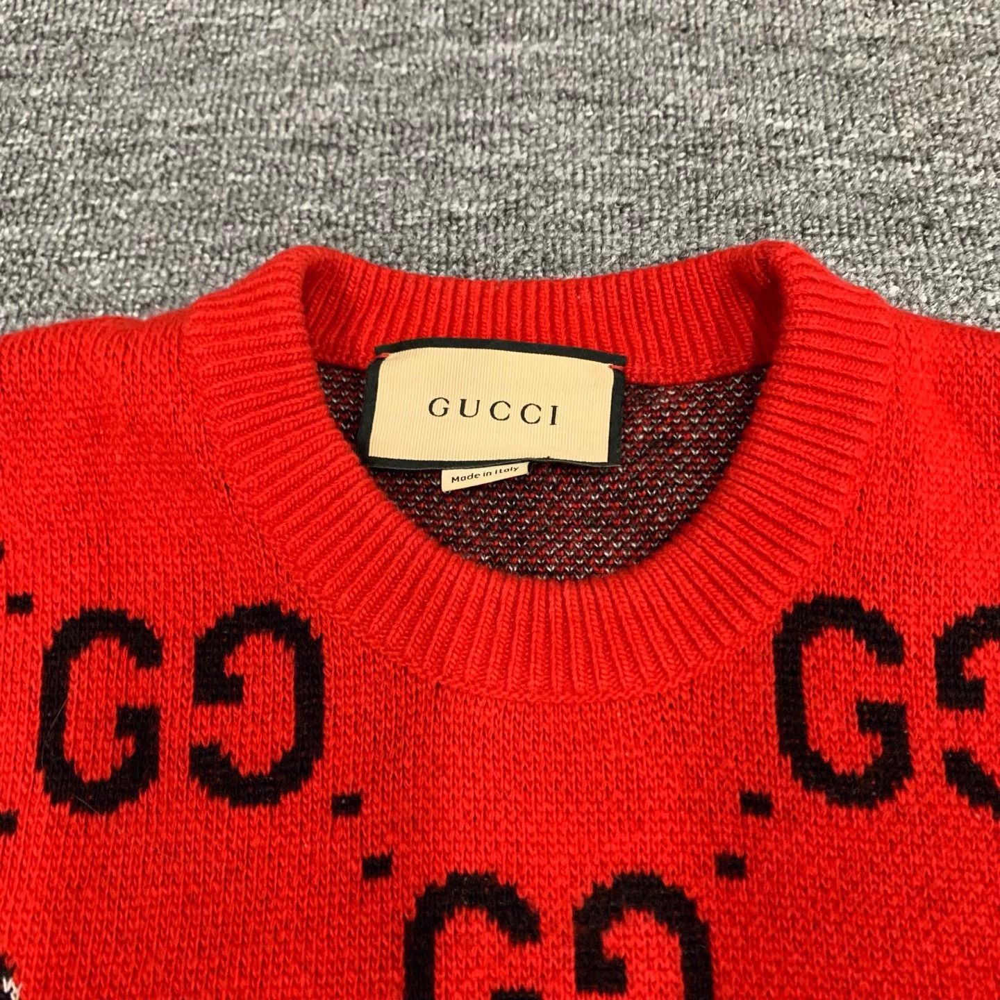 Gucci GUCCI Red Squirrel GG Wool Sweater M 95 New Size US M / EU 48-50 / 2 - 9 Thumbnail