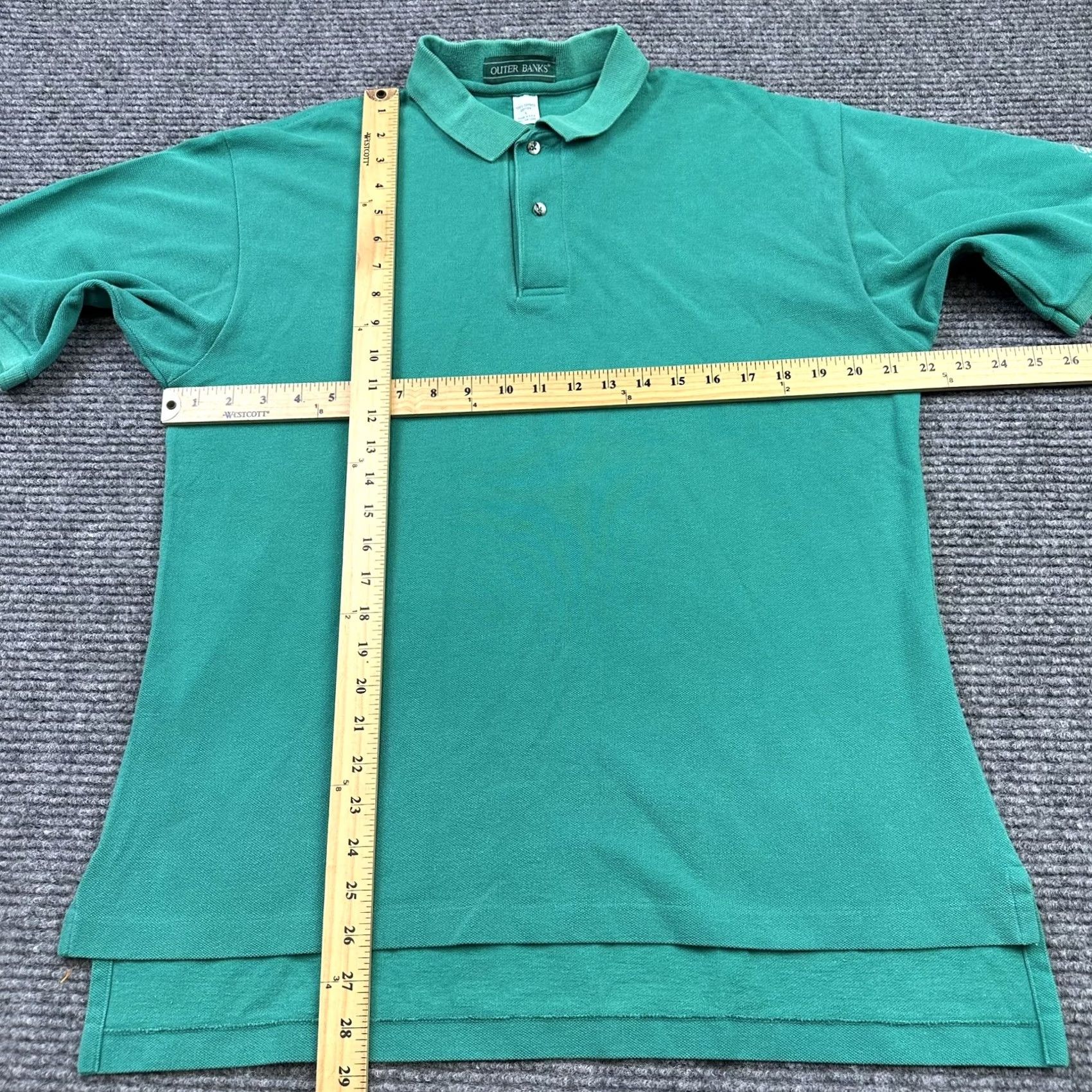 Market VINTAGE Outer Banks Polo Shirt Towson Maryland Market 90s Green Cotton Embroidered Logo L Adult Men Size US L / EU 52-54 / 3 - 4 Thumbnail