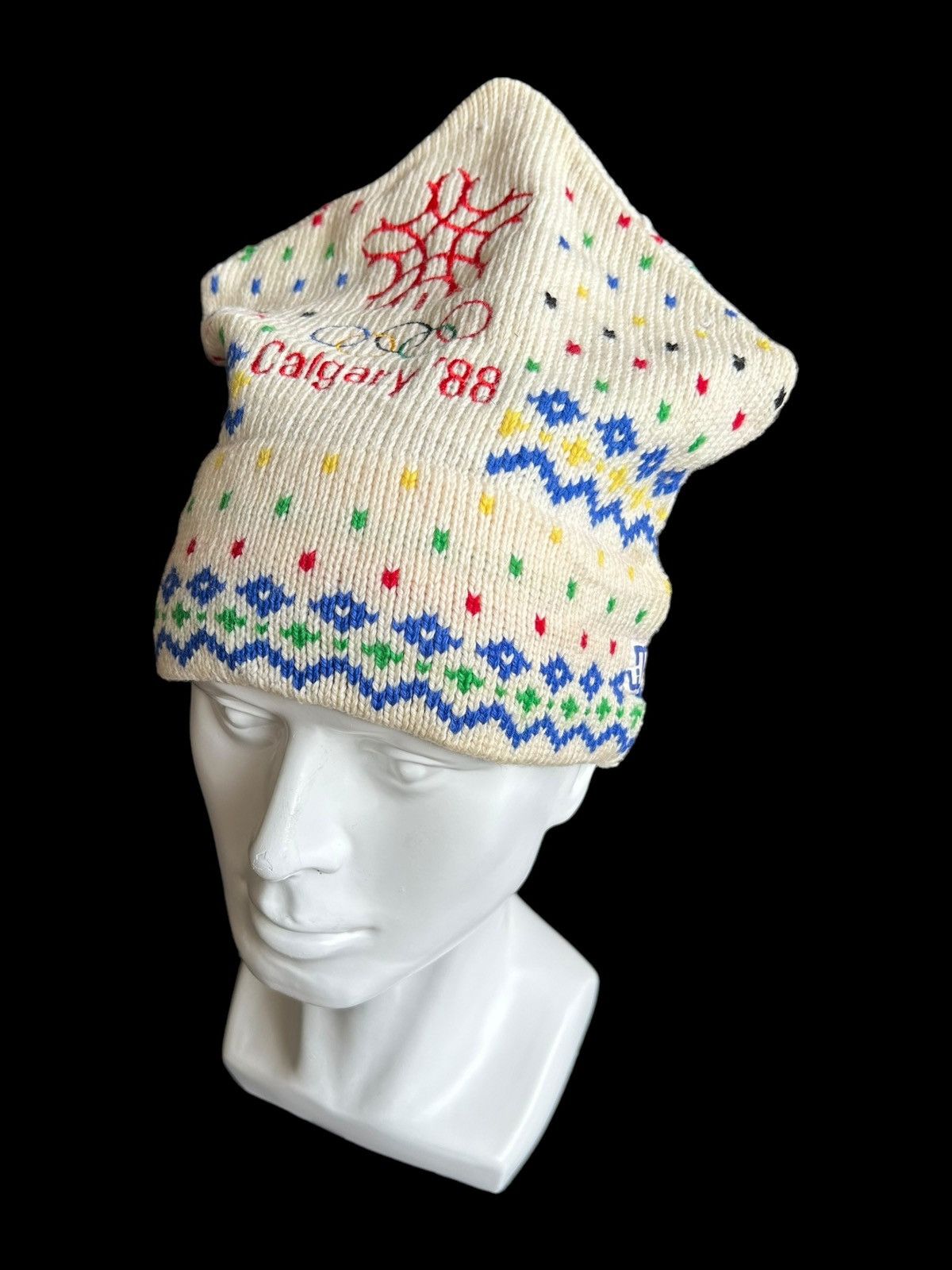 USA Olympics × Vintage Vintage 88s Olympic Calgary 88 Distressed Beanie Hats Size ONE SIZE - 1 Thumbnail
