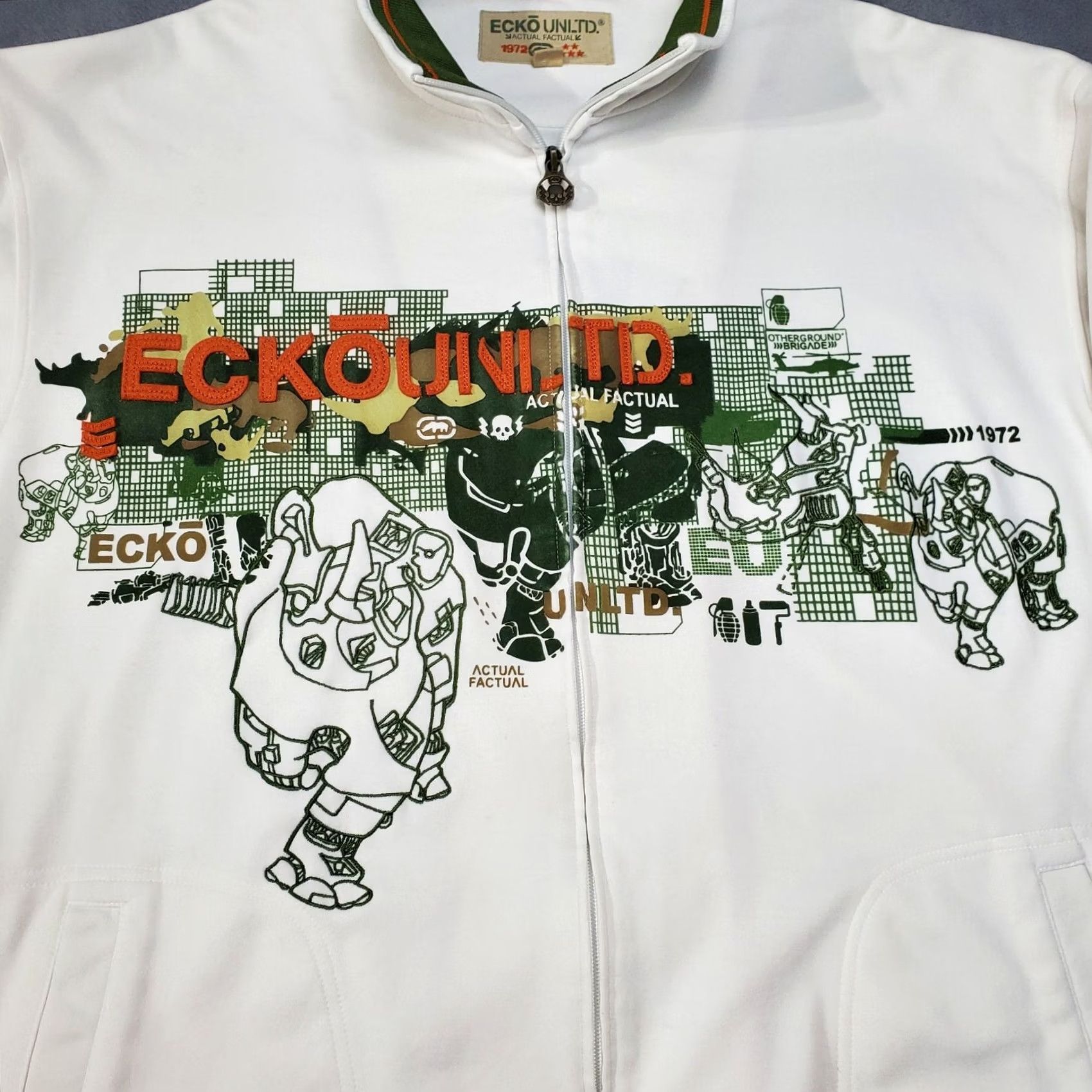 Ecko Unltd. VINTAGE Ecko Unltd. Track Jacket Mens 2XL White Embroidered Hip Hop 90s Streetwear Jacket Mens XXL White Size US XXL / EU 58 / 5 - 3 Thumbnail