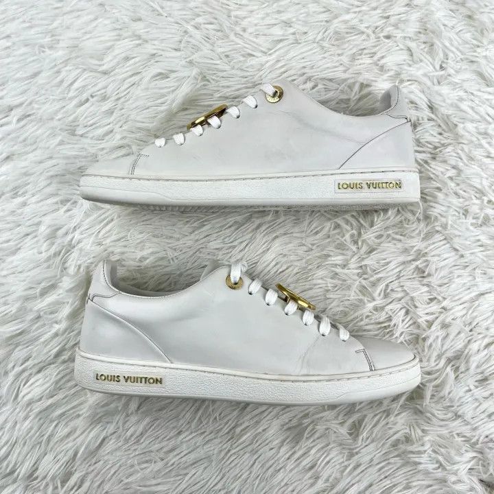 Louis Vuitton Louis Vuitton Stylish White Low-Top Sneakers -2508 Size US 6 / IT 36 - 3 Thumbnail