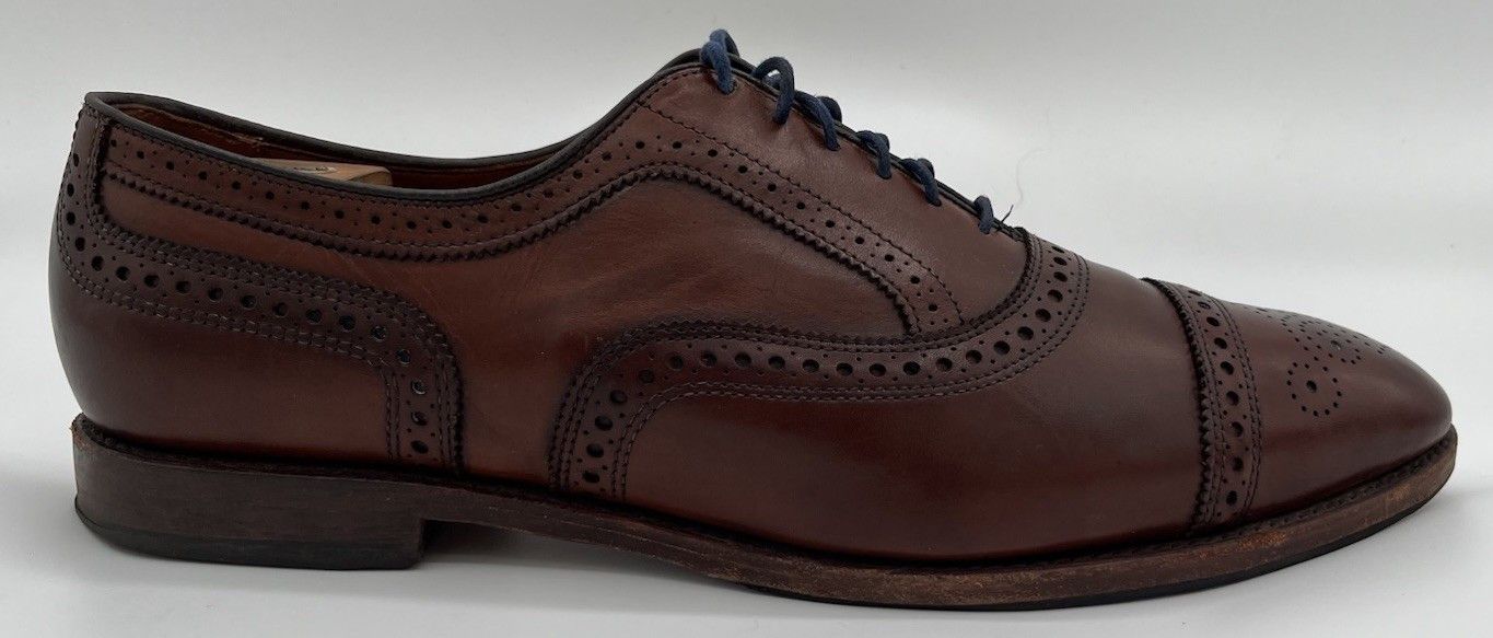 Allen Edmonds Allen Edmonds "STRAND" Cap-Toe Brown Leather Oxford Mens 13C Size US 13 / EU 46 - 8 Thumbnail