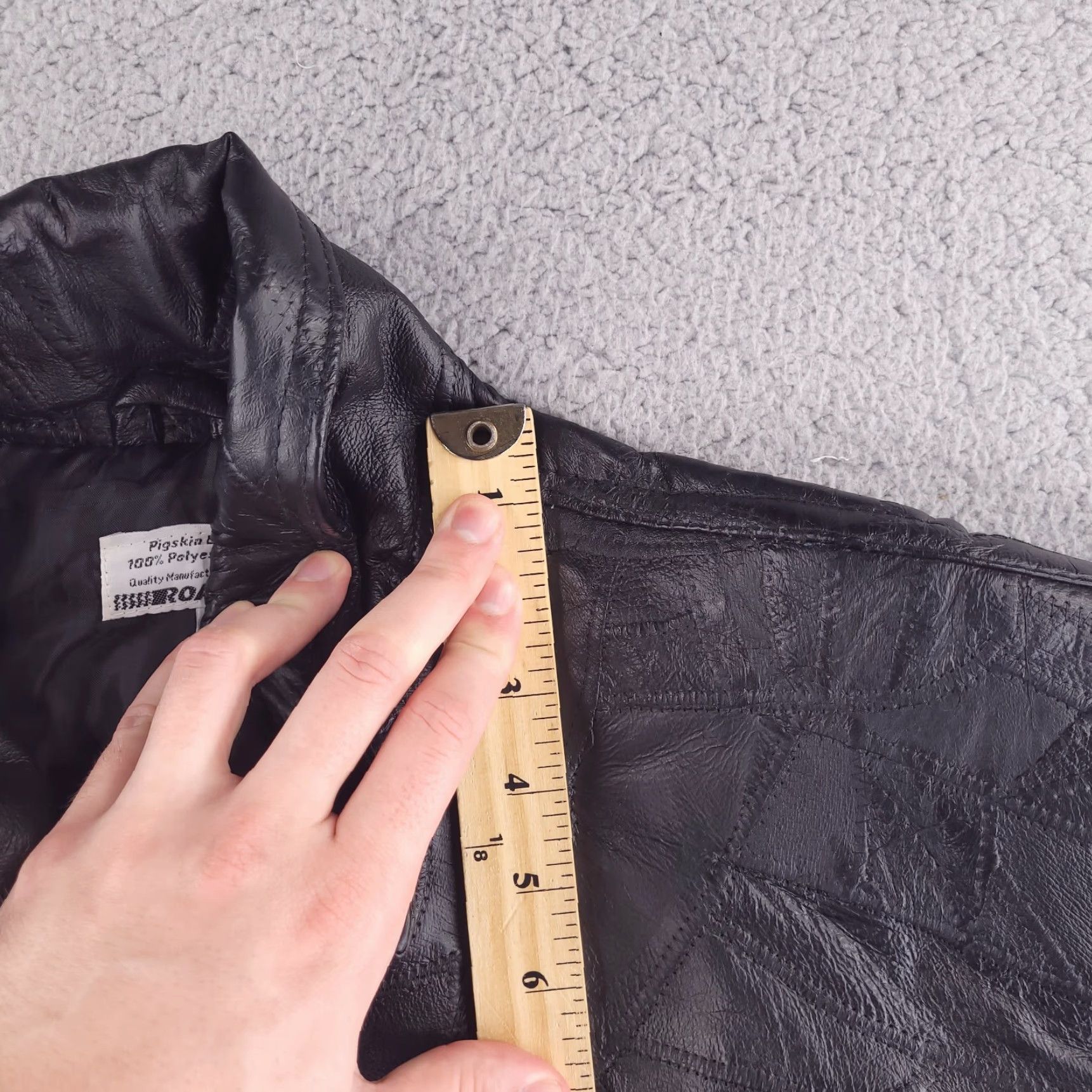 Vintage Roadpro Leather jacket Mens XL Black Real Genuine Pigskin Patchwork Bomber Jacket Size US XL / EU 56 / 4 - 7 Thumbnail