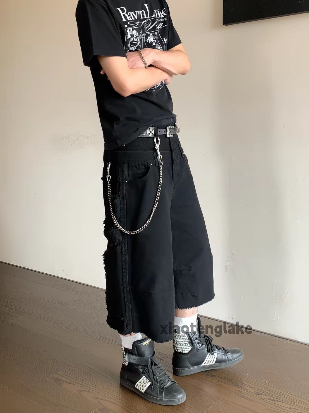 Vintage xtl acne ourlegacy style flared baggy hiphop punk shorts Size US 30 / EU 46 - 4 Thumbnail