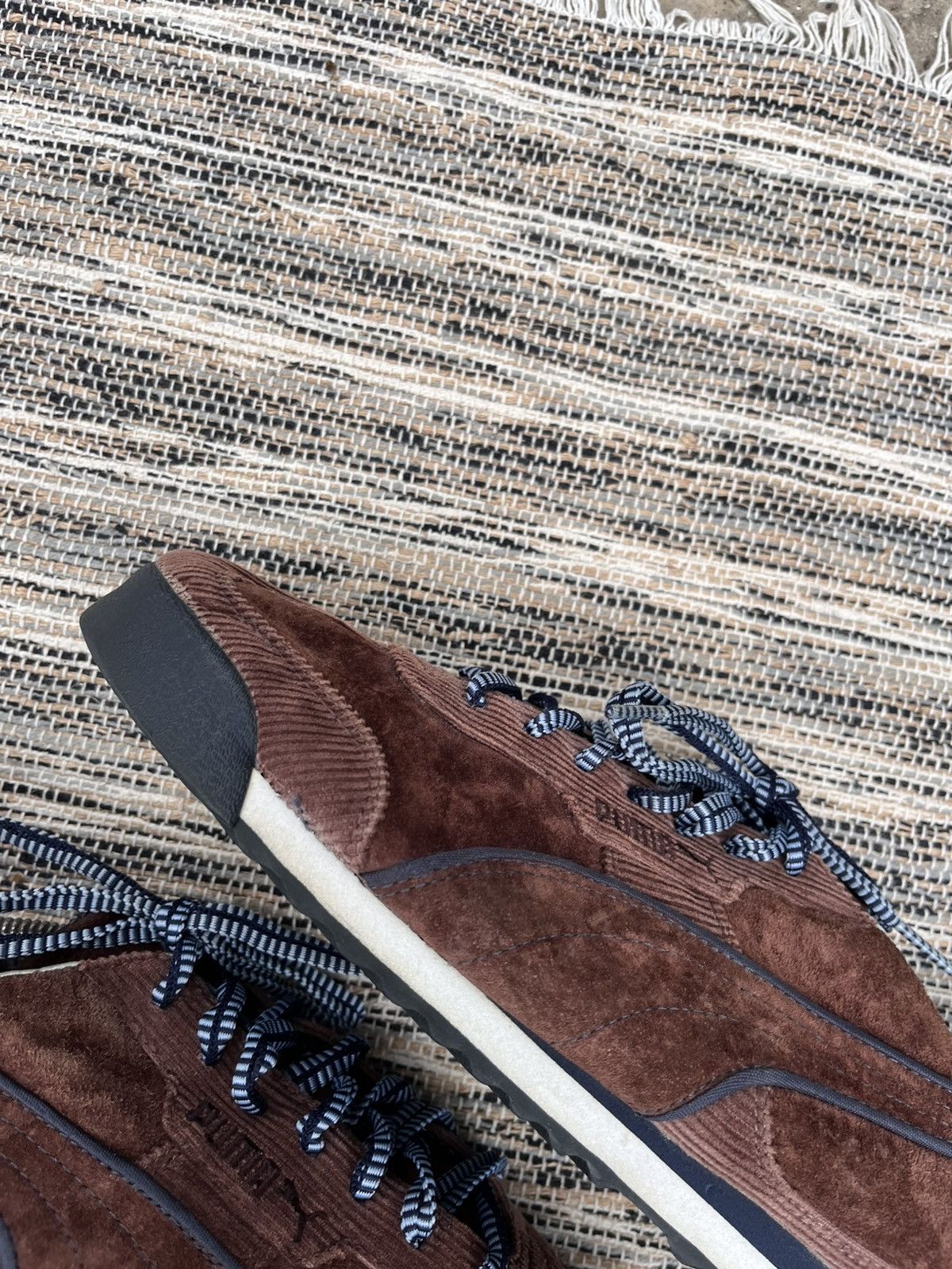 Puma Rare Vintage Puma Corduroy Suede Brown Sneakers Avantgarde Size US 10.5 / EU 43-44 - 6 Thumbnail