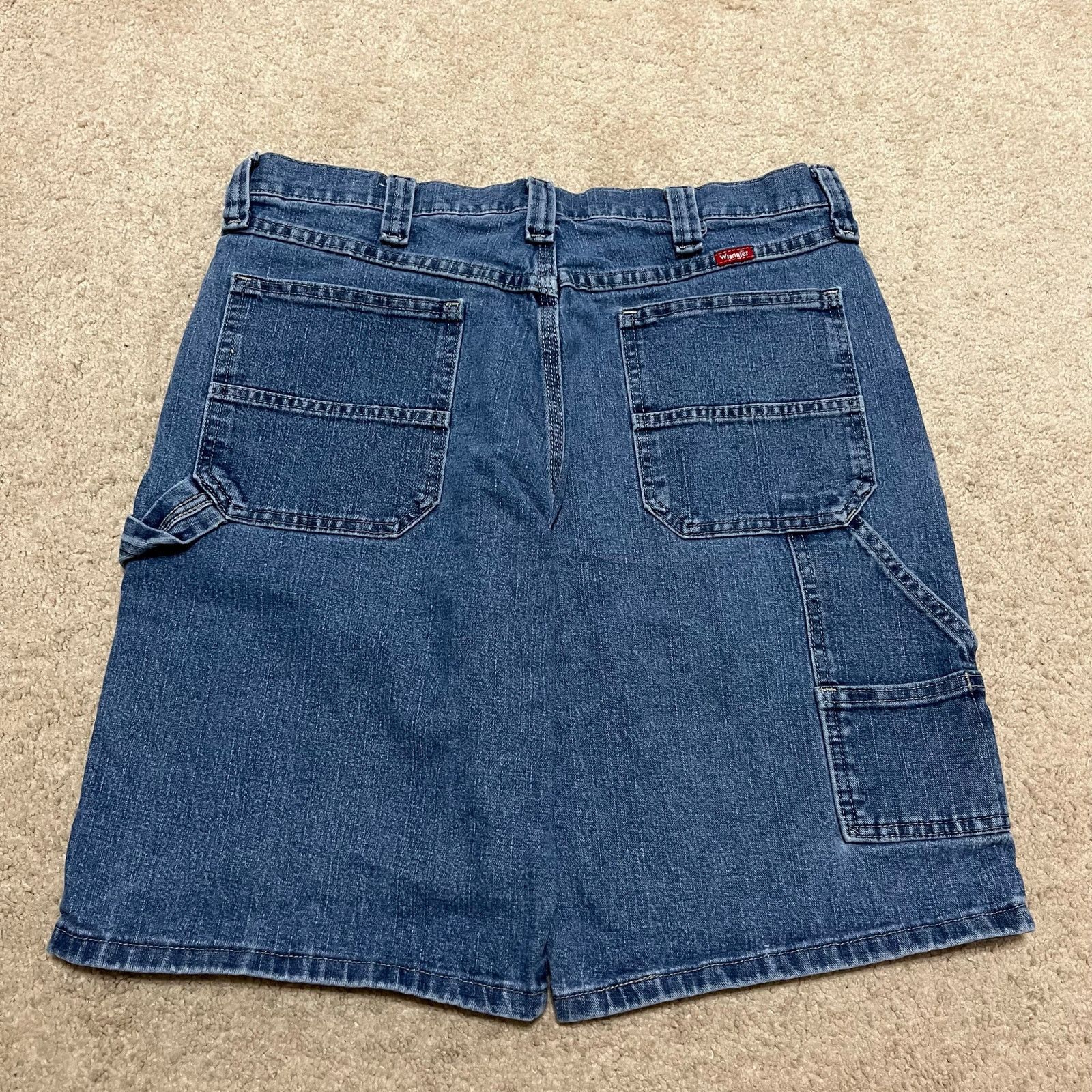 Wrangler Wrangler Baggy Denim Carpenter Cargo Jorts 34W Size US 34 / EU 50 - 2 Thumbnail