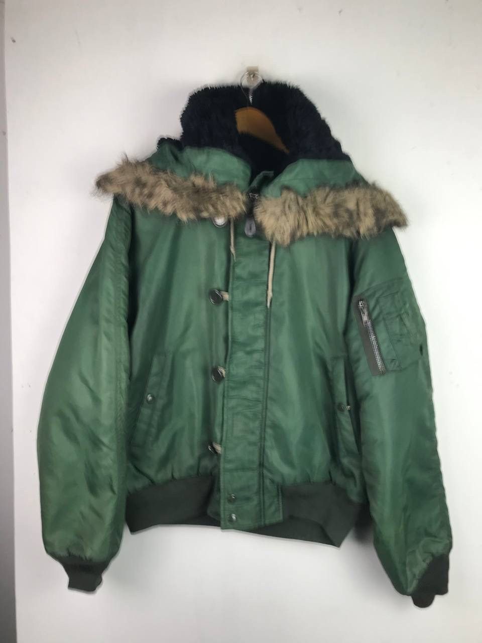 Alpha Industries Rare Design N2-B Mohair Bomber Jacket Size US L / EU 52-54 / 3 - 1 Thumbnail