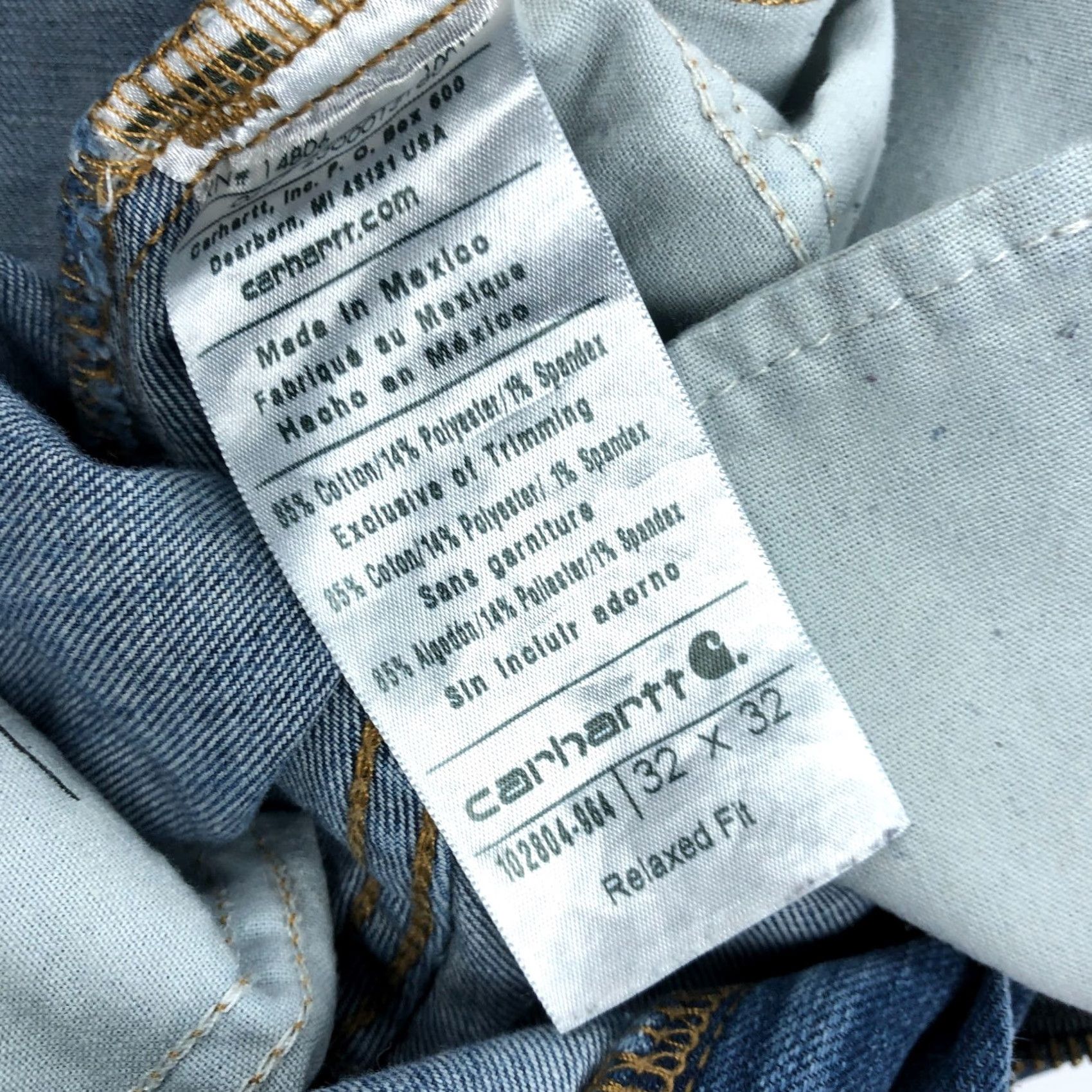 Carhartt Carhartt Jeans Mens 32x32 Rugged Flex Relaxed Blue Denim Pants Jeans 5-Pocket Mens Regular Blue Carhartt Rugged Flex straight fit jeans Size US 32 / EU 48 - 7 Thumbnail