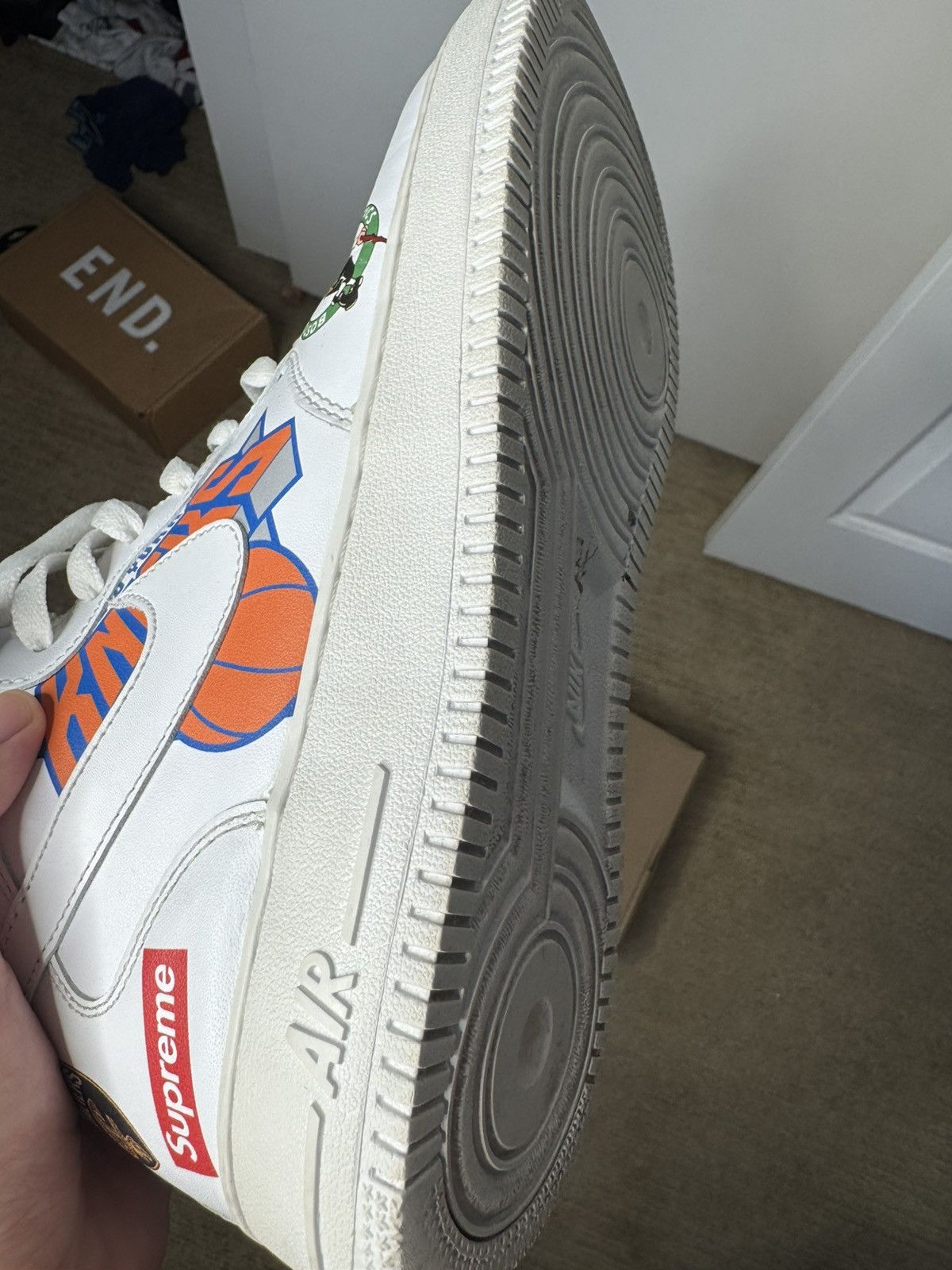 NBA × Nike × Supreme Nike Air Force 1 Supreme NBA Size US 11.5 / EU 44-45 - 10 Thumbnail