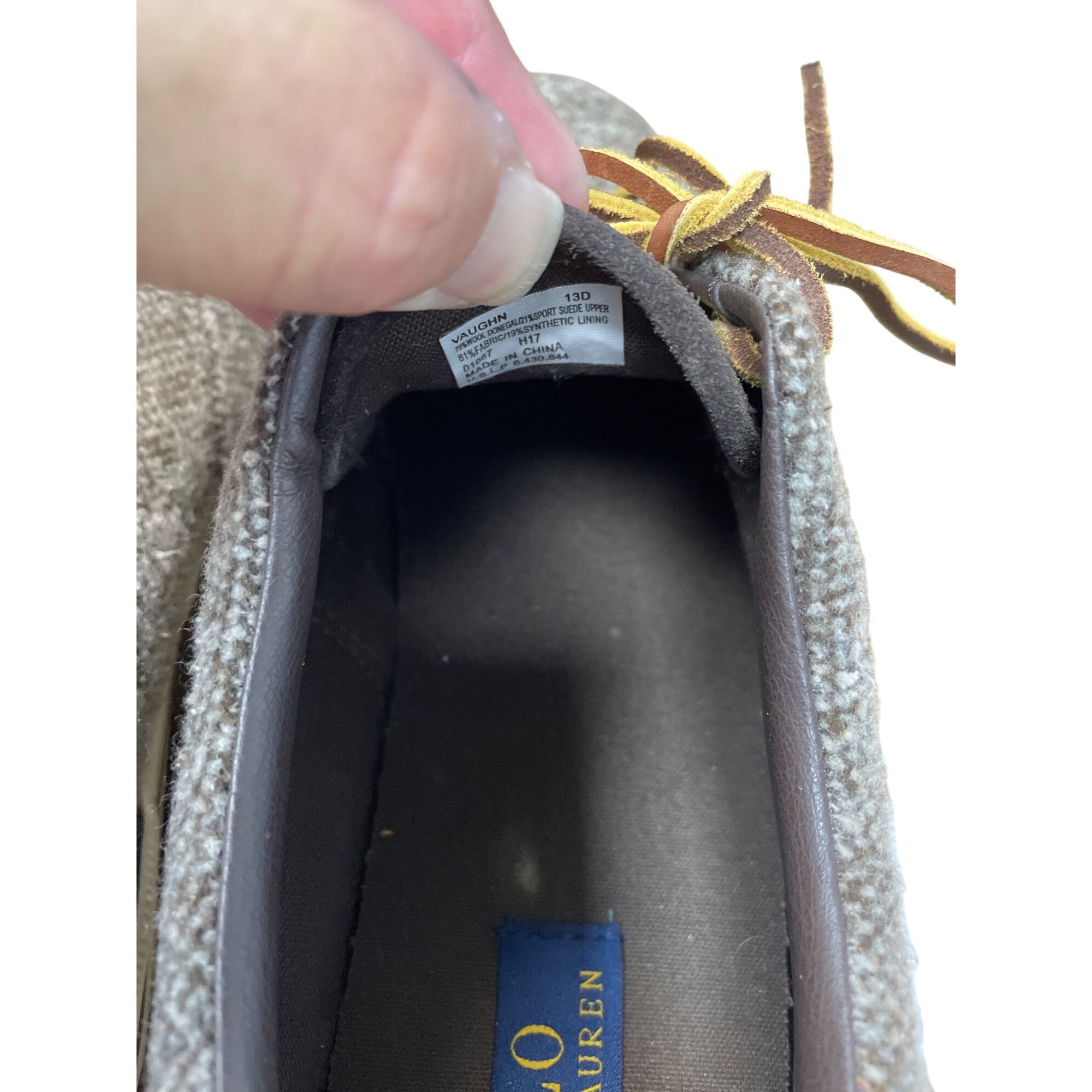 Polo Ralph Lauren Polo Ralph Lauren Vaughn Mens wool Donegel Sneakers Sz13D SK Size US 13 / EU 46 - 7 Thumbnail