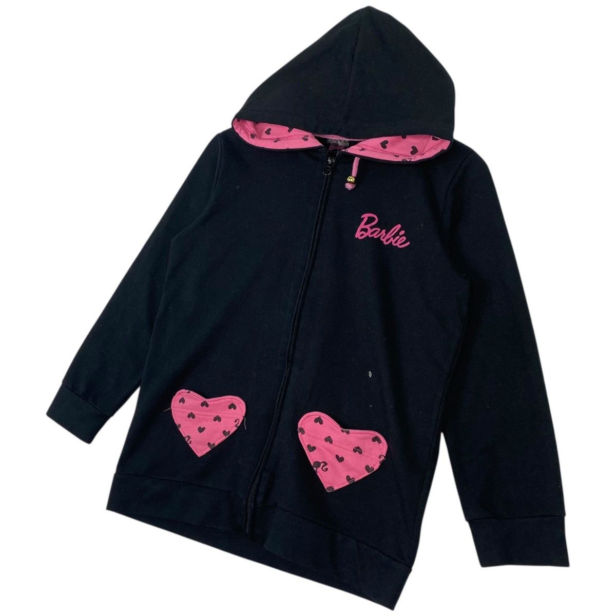 Other Vintage Barbie Hoodie Sweater Big Logo Black Pullover Size L Size L / US 10 / IT 46 - 2 Thumbnail