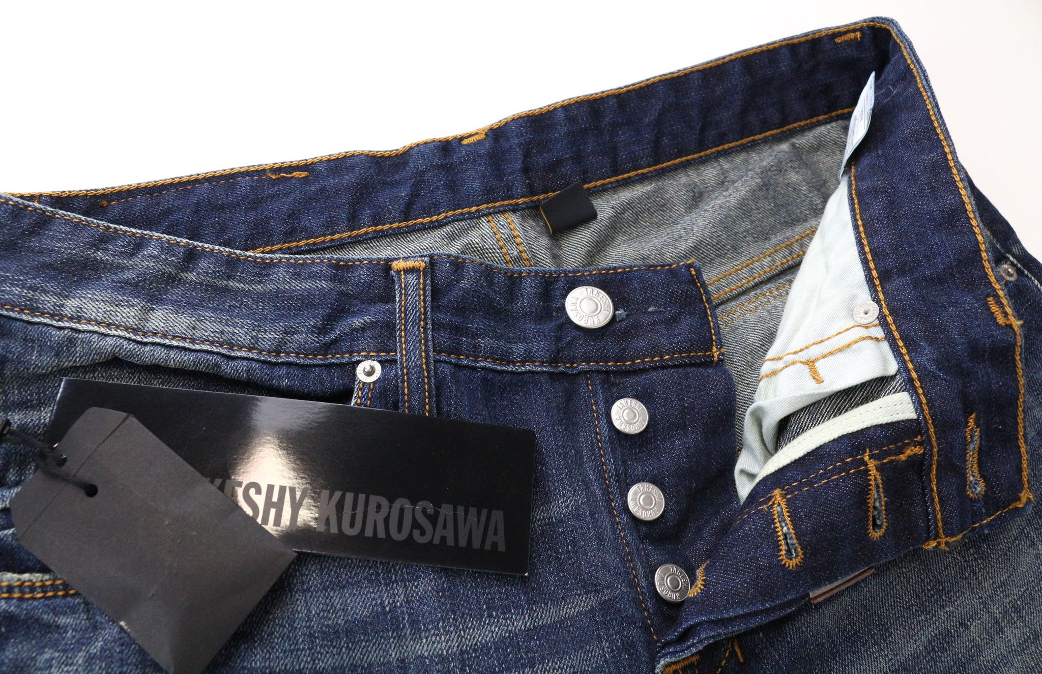 Takeshy Kurosawa TK 08 BART PATT W32 Blue Slim Distress Jeans 76025 Size US 32 / EU 48 - 3 Thumbnail
