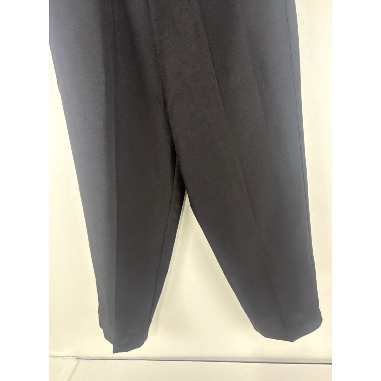 Blair Blair Black Pull On Pleated Elastic Waist Dress Pants Womens Size 16 Size 38" / US 16 / IT 52 - 3 Thumbnail
