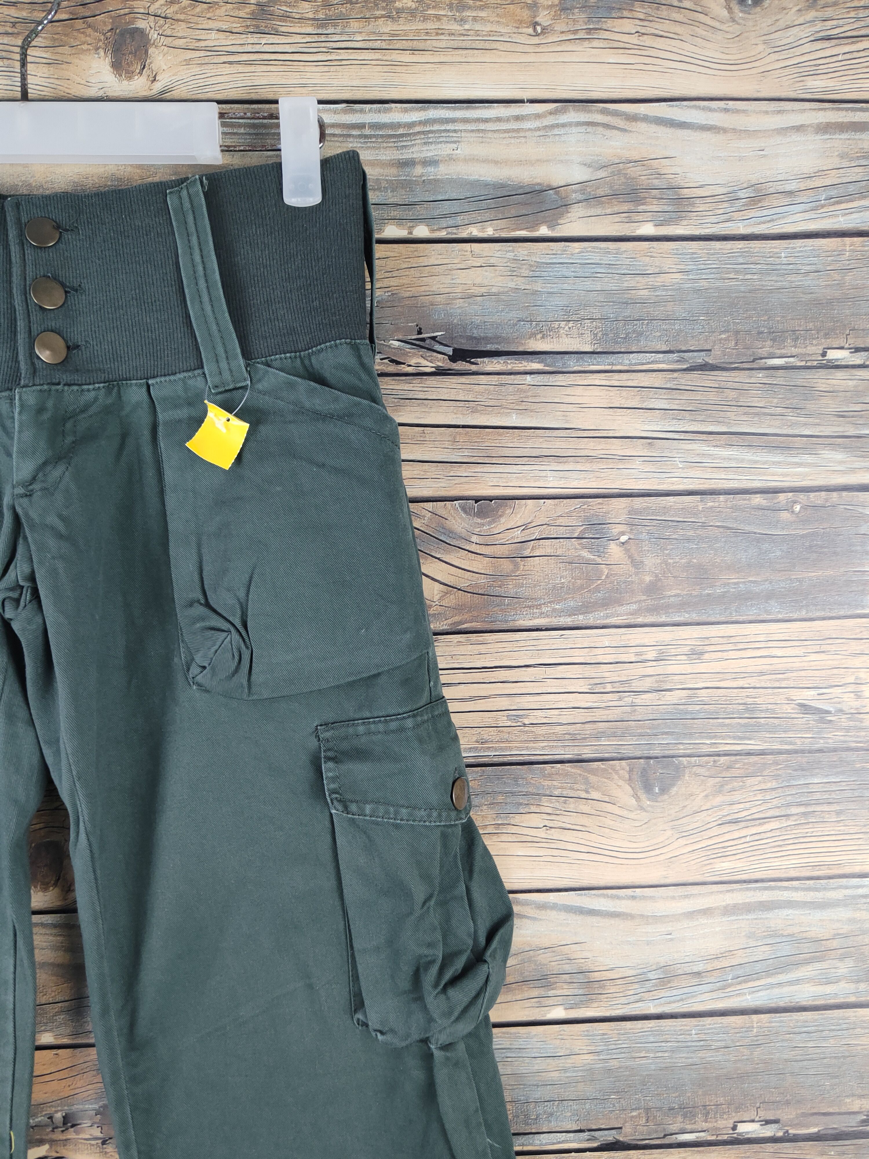 Japanese Brand DL Blue Brain Dark Green Multipocket Joggers #2398 Size 27" / US 4 / IT 40 - 5 Thumbnail