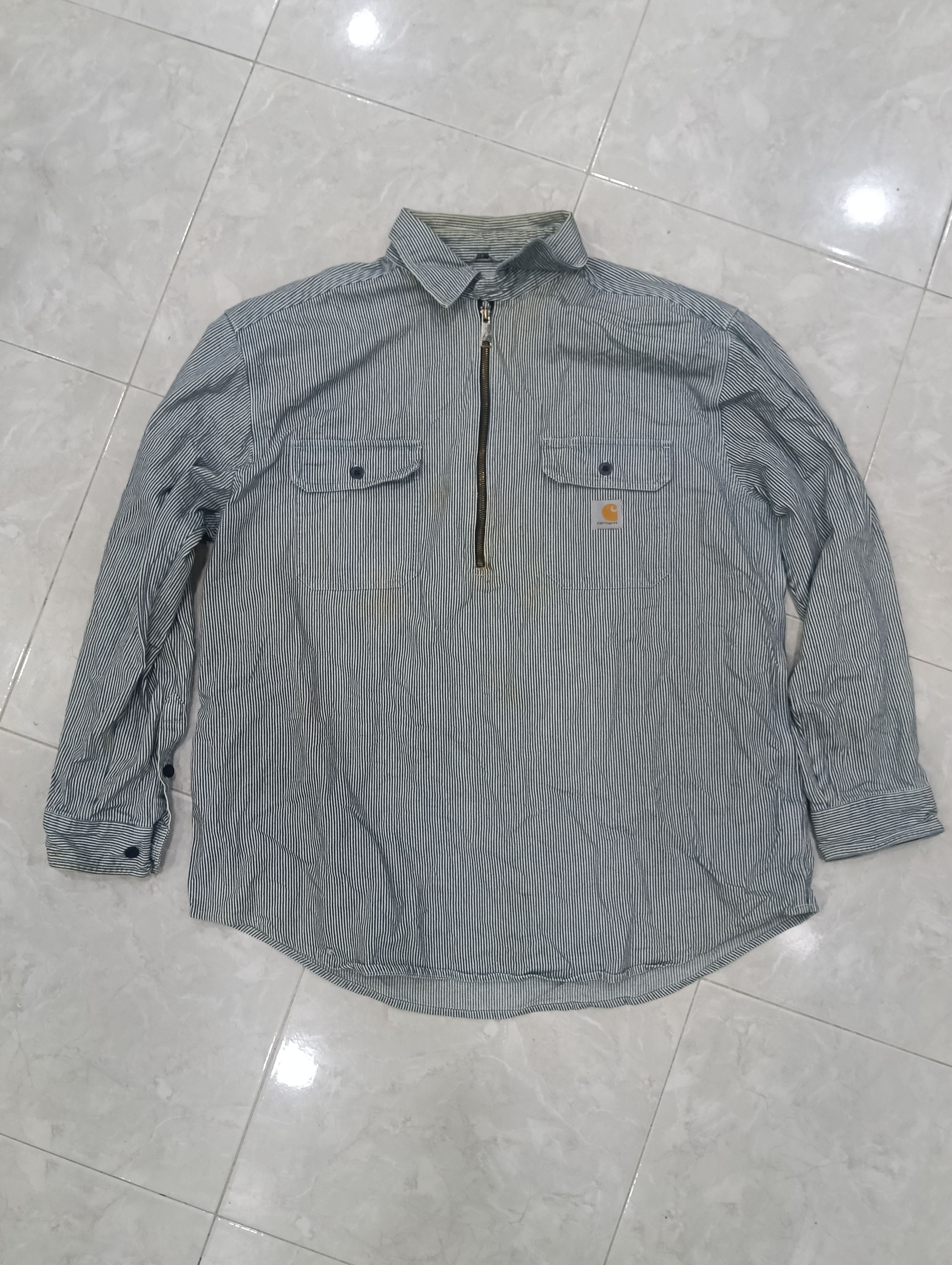 Carhartt Carhatt Striped Half Zipper Size US XXL / EU 58 / 5 - 1 Thumbnail