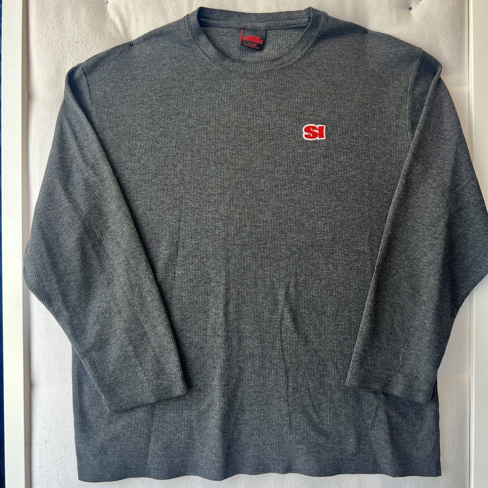 Designer Sports Illustrated Long Sleeve Thermal Shirt Gray Mens XL Size US XL / EU 56 / 4 - 1 Thumbnail