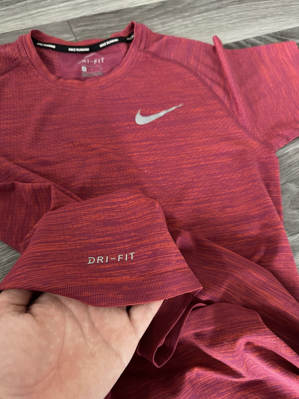Nike × Vintage Nike Running Dri Fit T shirt hype Size US S / EU 44-46 / 1 - 5 Thumbnail
