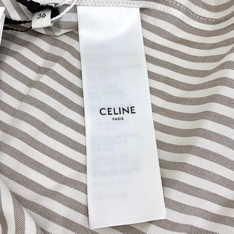 Celine Celine Striped Silk Long Sleeve ButtonUp Shirt Size US XS / EU 42 / 0 - 6 Thumbnail