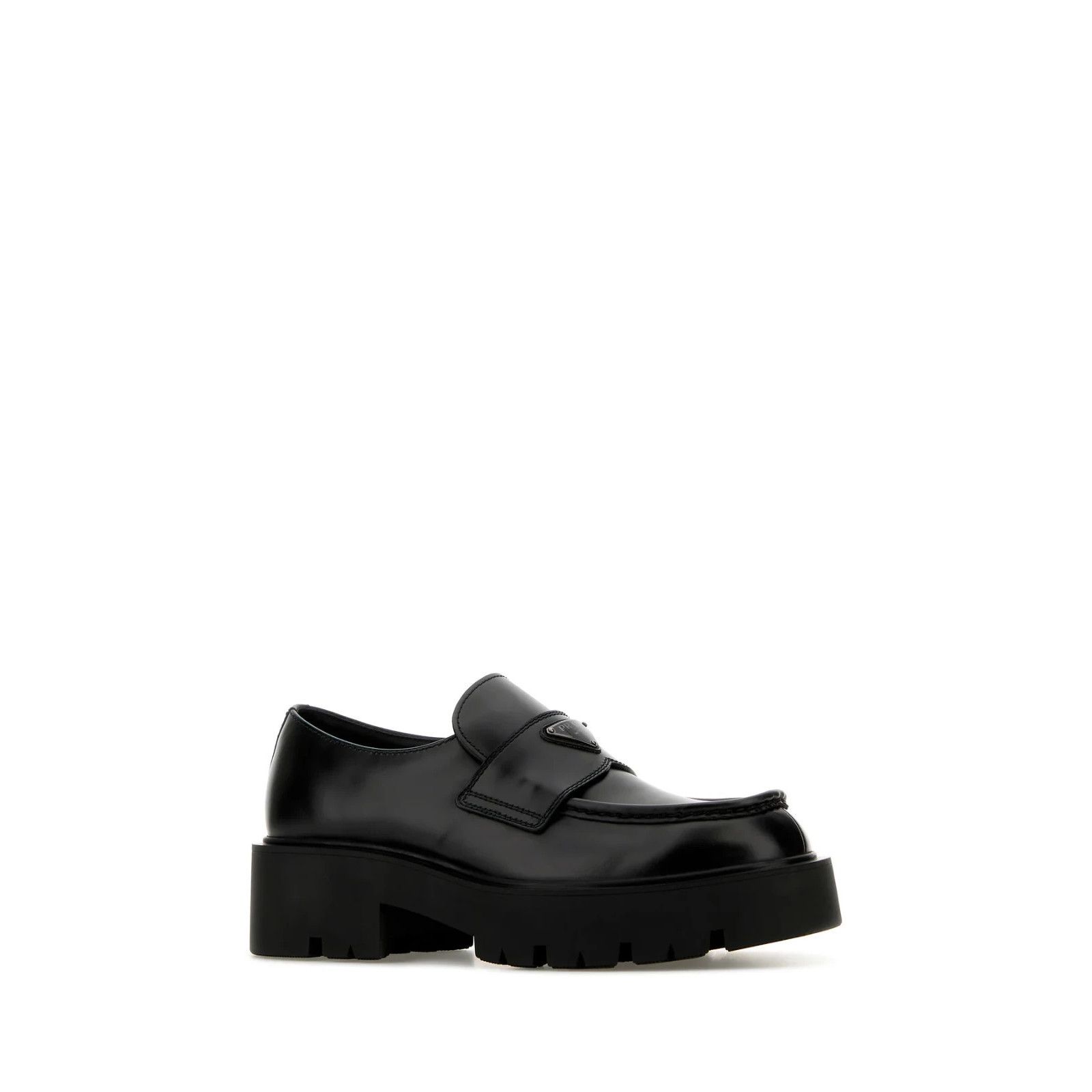 Prada PRADA Black Leather Loafers New And Authentic (Men's size:12 Size US 12 / EU 45 - 2 Thumbnail