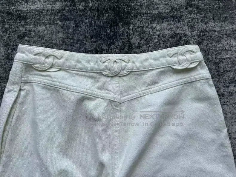Chanel Chanel 25P white waist double C jeans Size 25" / US 0 / IT 36 - 6 Thumbnail