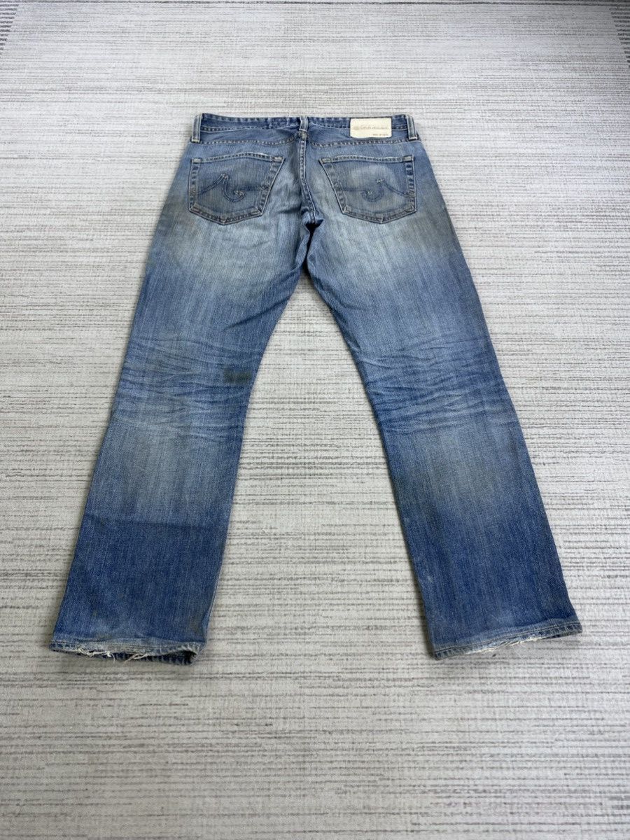 AG Adriano Goldschmied × Le Grande Bleu (L.G.B.) × Vintage Vtg AG Adriano Goldschmied Slim Straight Distressed Pants Size US 32 / EU 48 - 8 Thumbnail