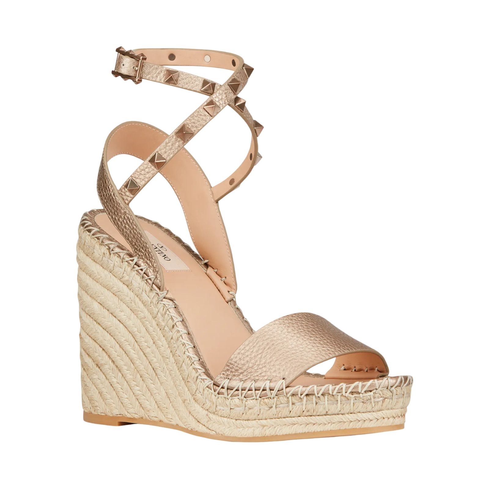 Valentino Rockstud Skin Ankle Strap Platform Wedge Sandal Heel 41 Size US 11 / IT 41 - 1 Thumbnail