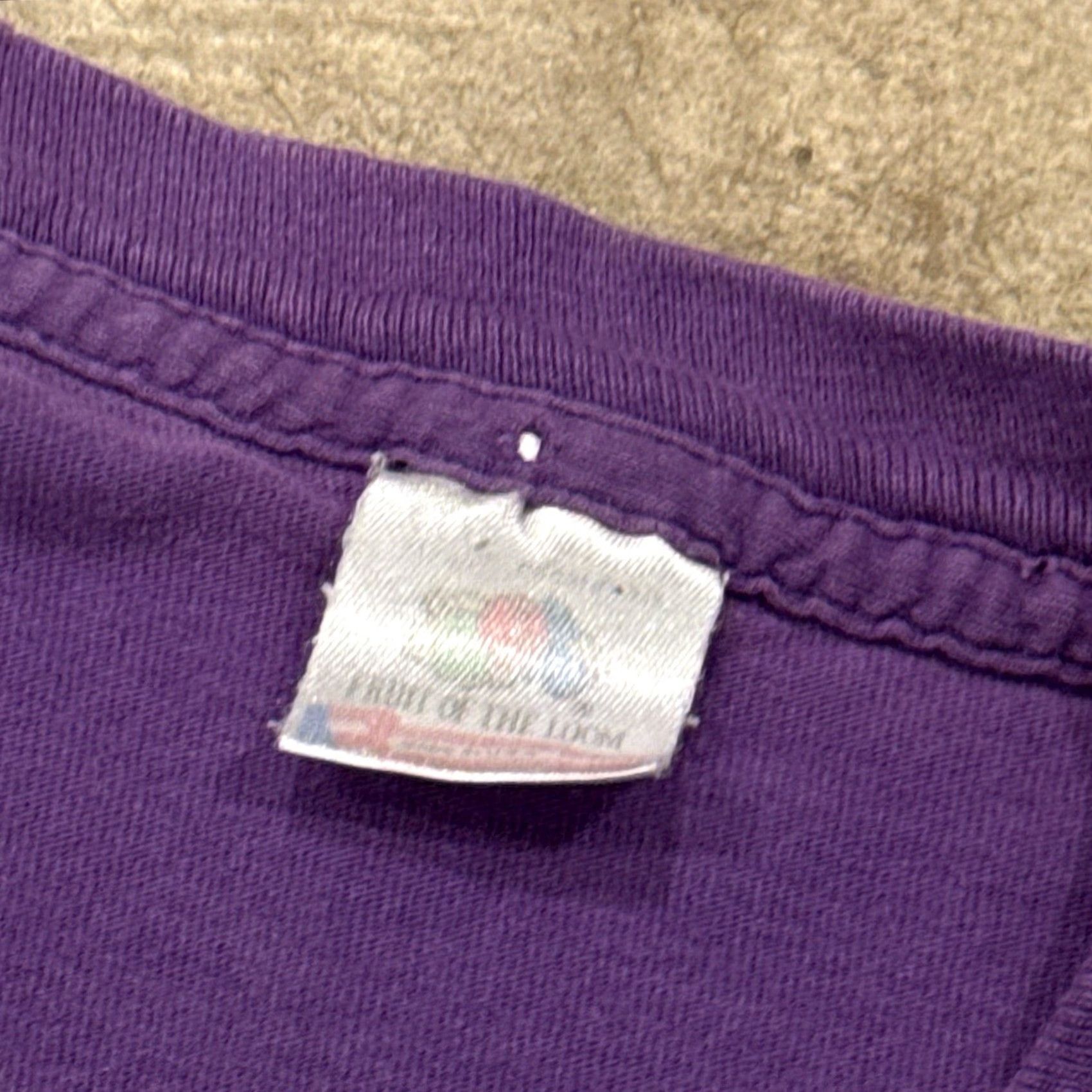 Fruit Of The Loom VINTAGE Minnesota Moose IHL Defunct St. Paul MN Mens 2XL T-Shirt Purple Graphic Tee Retro Unisex Adults Mens Size US XXL / EU 58 / 5 - 3 Thumbnail
