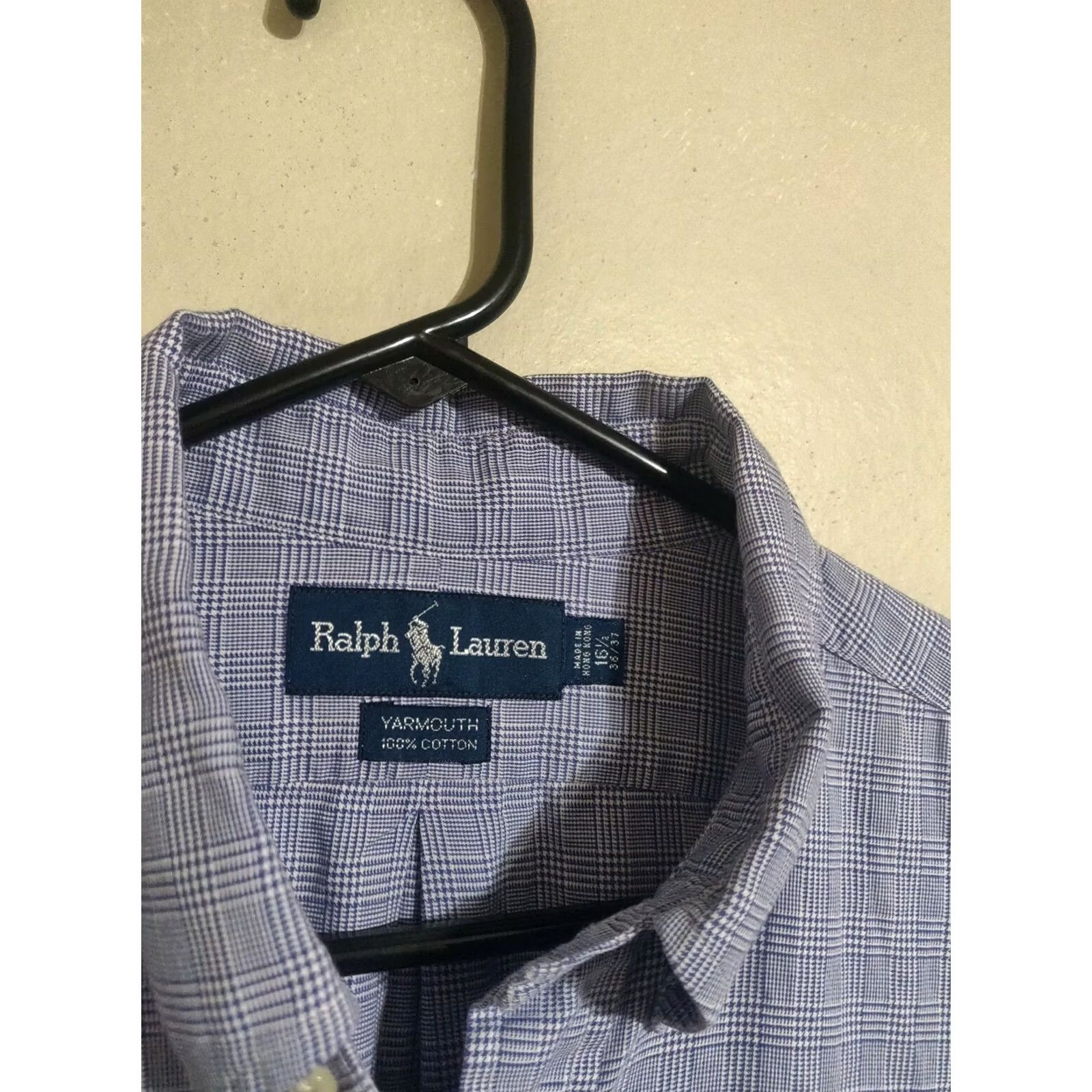 Polo Ralph Lauren Polo Ralph Lauren Yarmouth Blue Houndstooth L/S Button Shirt Men's 16.5 36/37 Size US XL / EU 56 / 4 - 3 Thumbnail