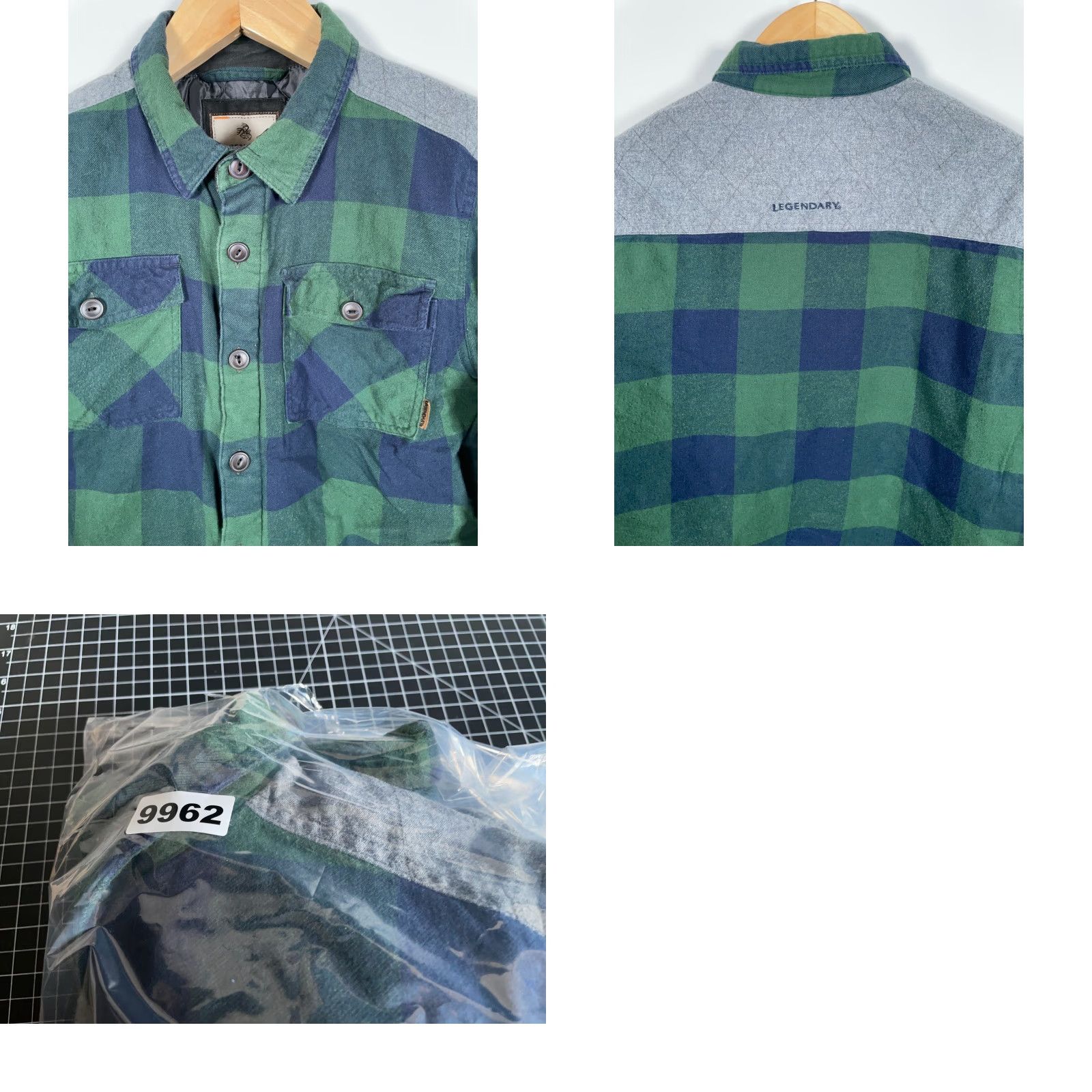 Vintage Legendary Whitetails Flannel Shirt Jacket Adult Large Green Blue Plaid Shacket Size US XL / EU 56 / 4 - 9 Thumbnail