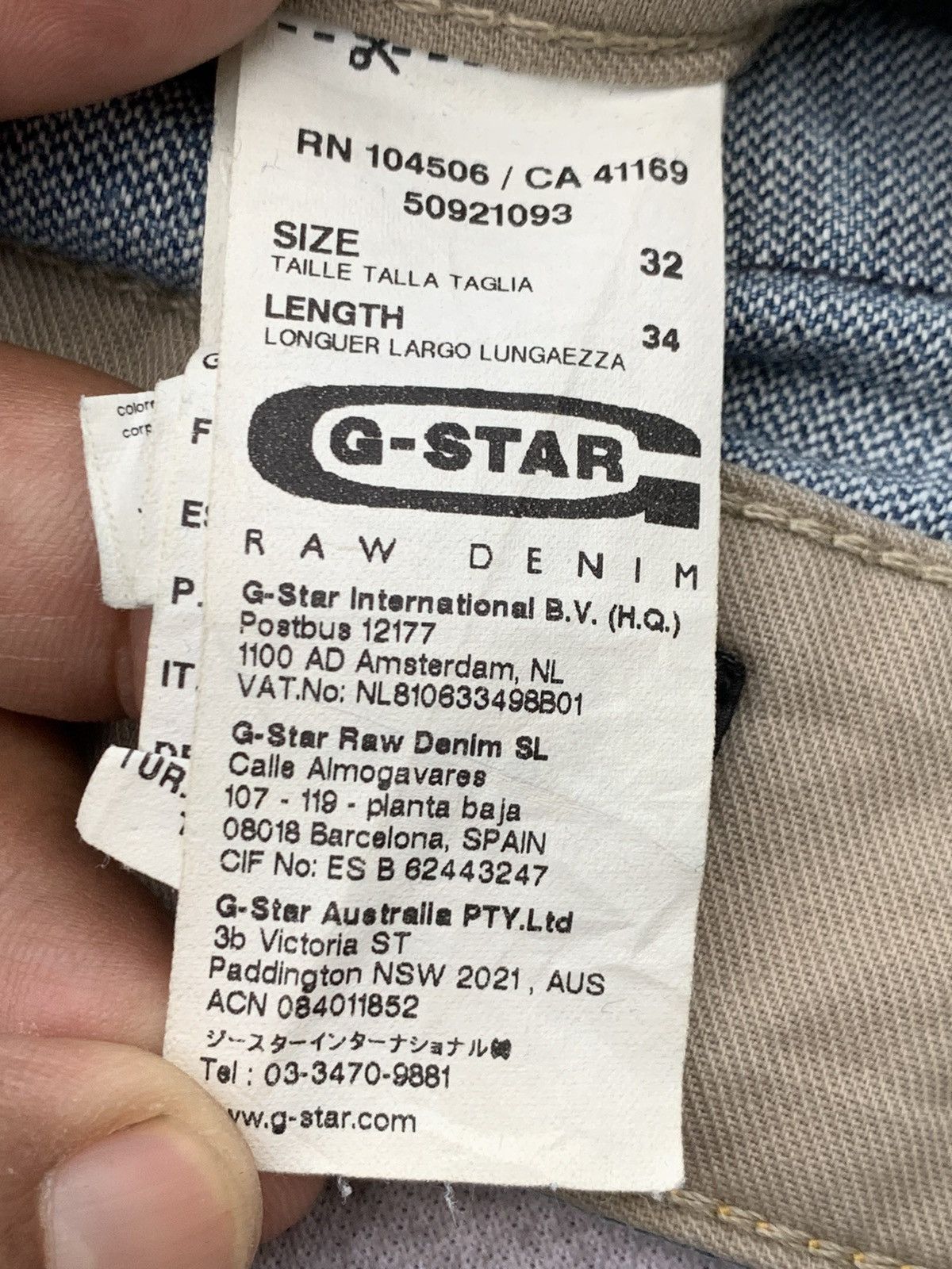 G-Star G-Star 96 Raw ride faded blue. Size US 33 - 9 Thumbnail