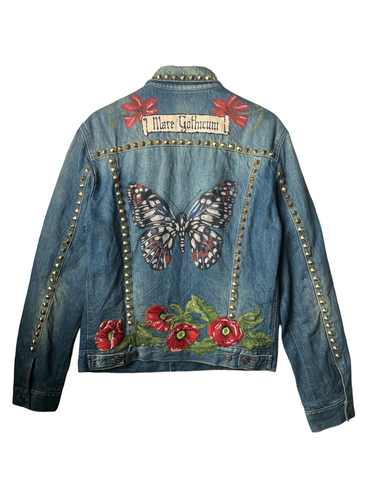 Gucci Gucci Mare Gothicum Embroidered Studded Denim Jacket Size US M / EU 48-50 / 2 - 1 Thumbnail