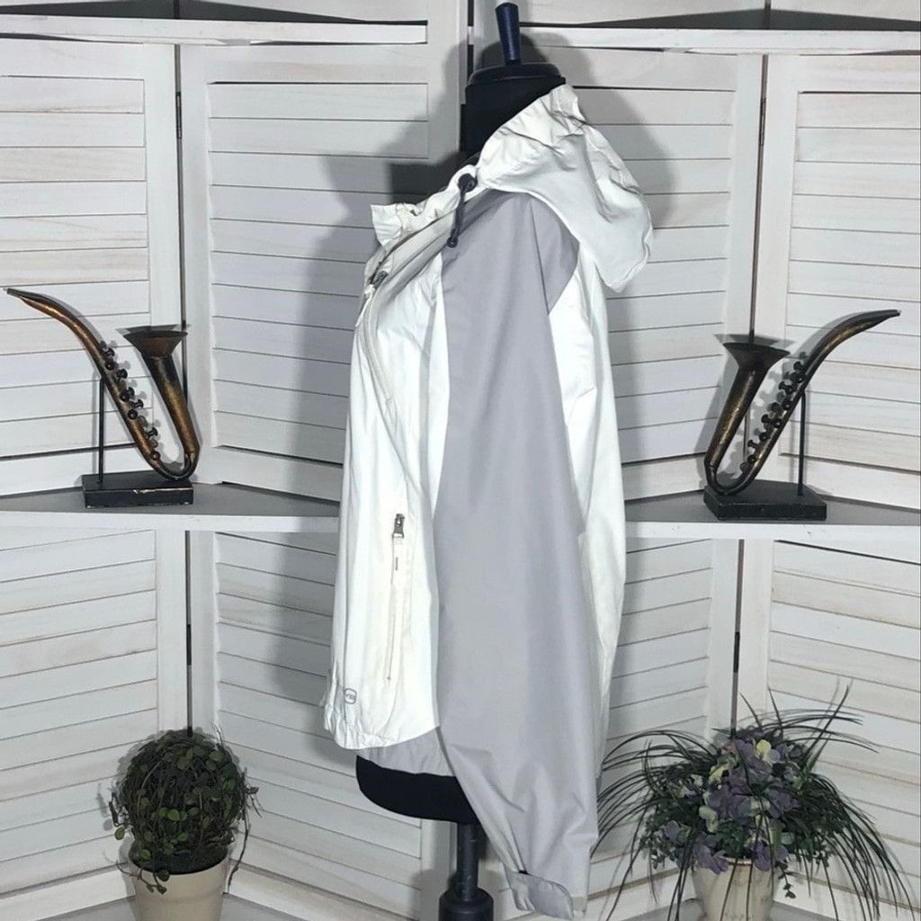 Free Country Free Country Windbreaker Jacket Hooded White/Gray sz M Size M / US 6-8 / IT 42-44 - 4 Thumbnail