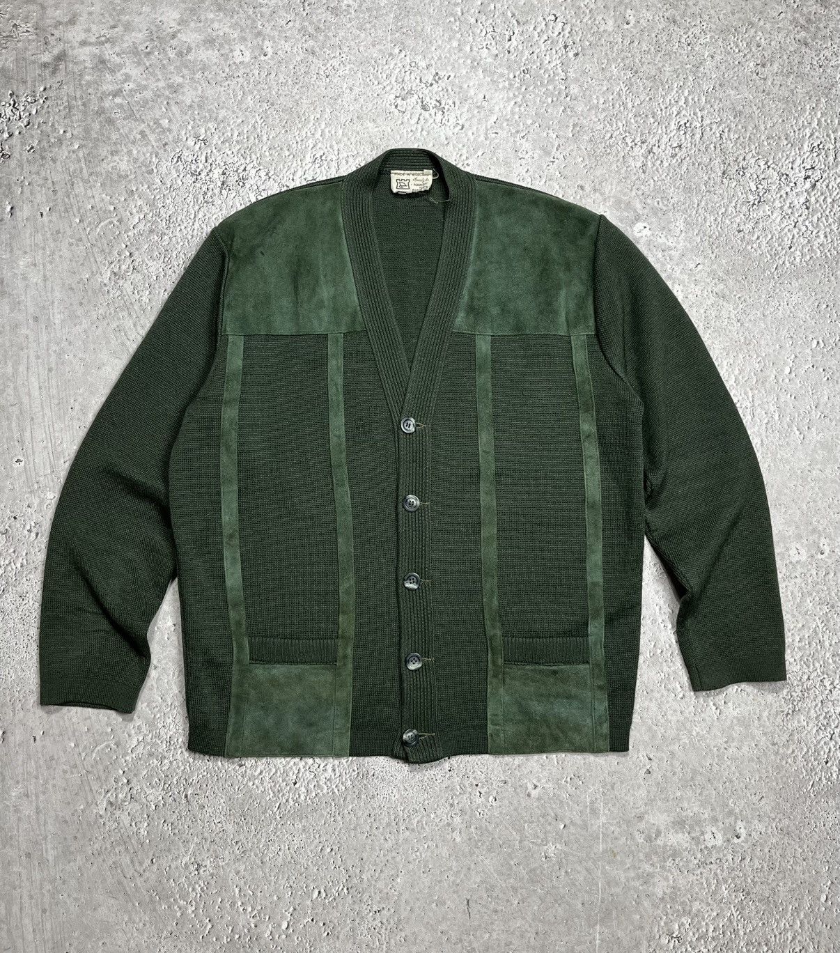 Other Hardy of Alnwick Made in England Suede Panel Cardigan XL Size US XL / EU 56 / 4 - 1 Thumbnail