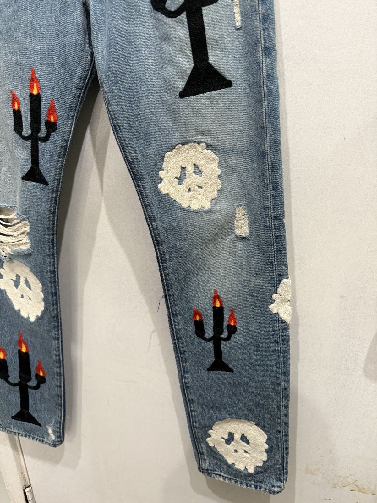 DENIM TEARS × Virgil Abloh Virgil Abloh Denim Tears 'Message in a Tear' Size US 29 - 5 Thumbnail