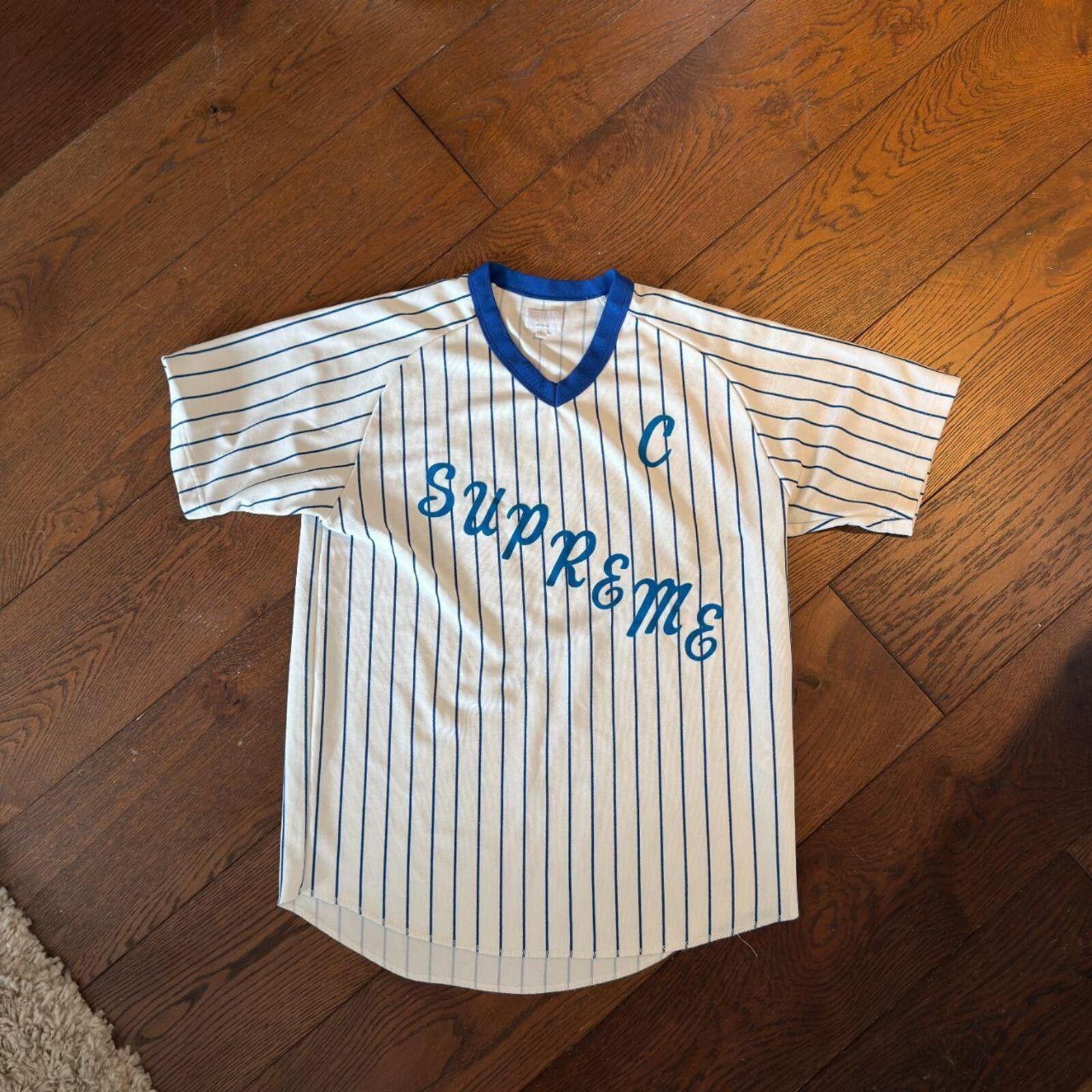 Supreme Supreme AD Baseball Jersey White/Blue Size US L / EU 52-54 / 3 - 1 Thumbnail