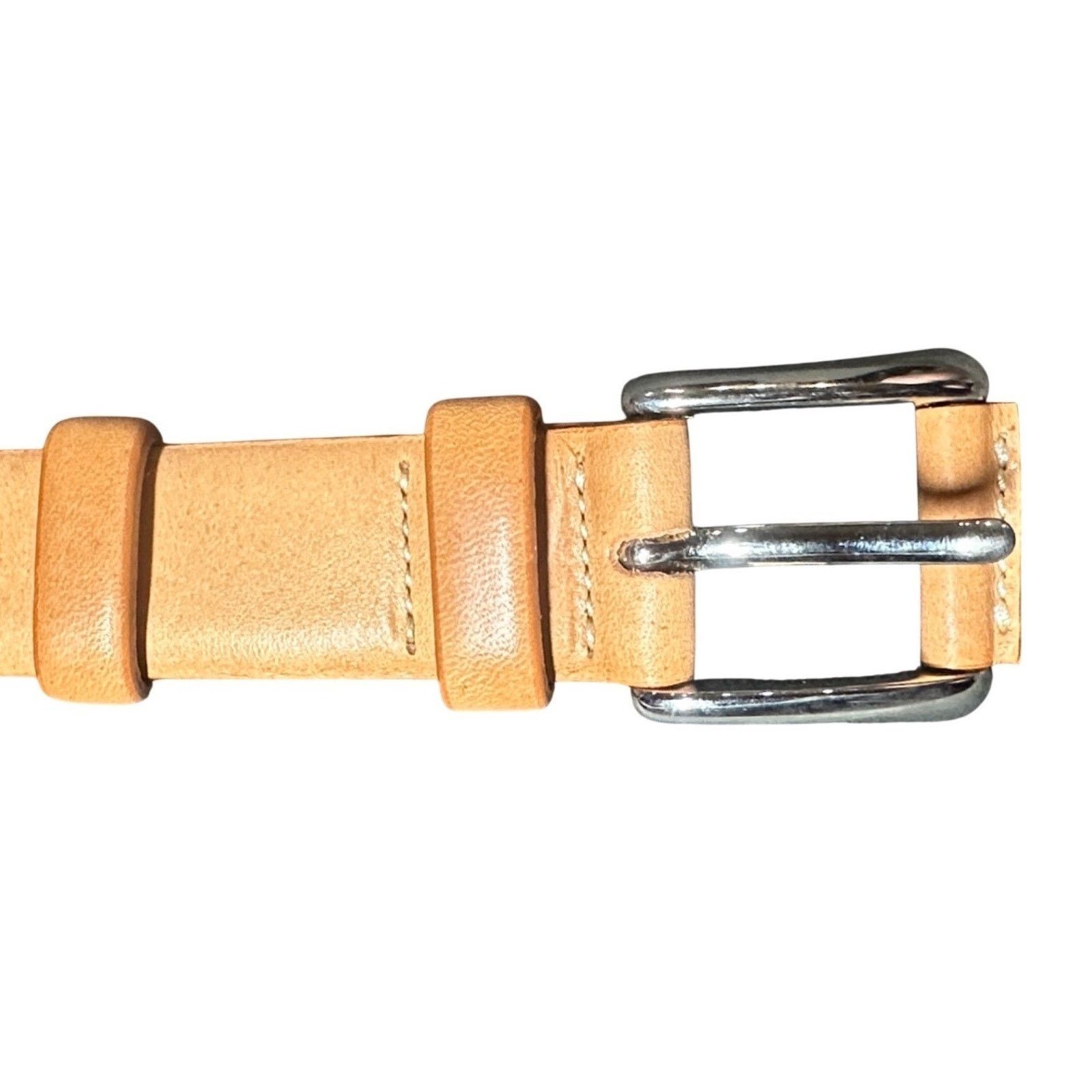 Orvis ORVIS Genuine Leather Bel Silver Buckle Tan Size 44in/110cm Size 44 - 2 Thumbnail