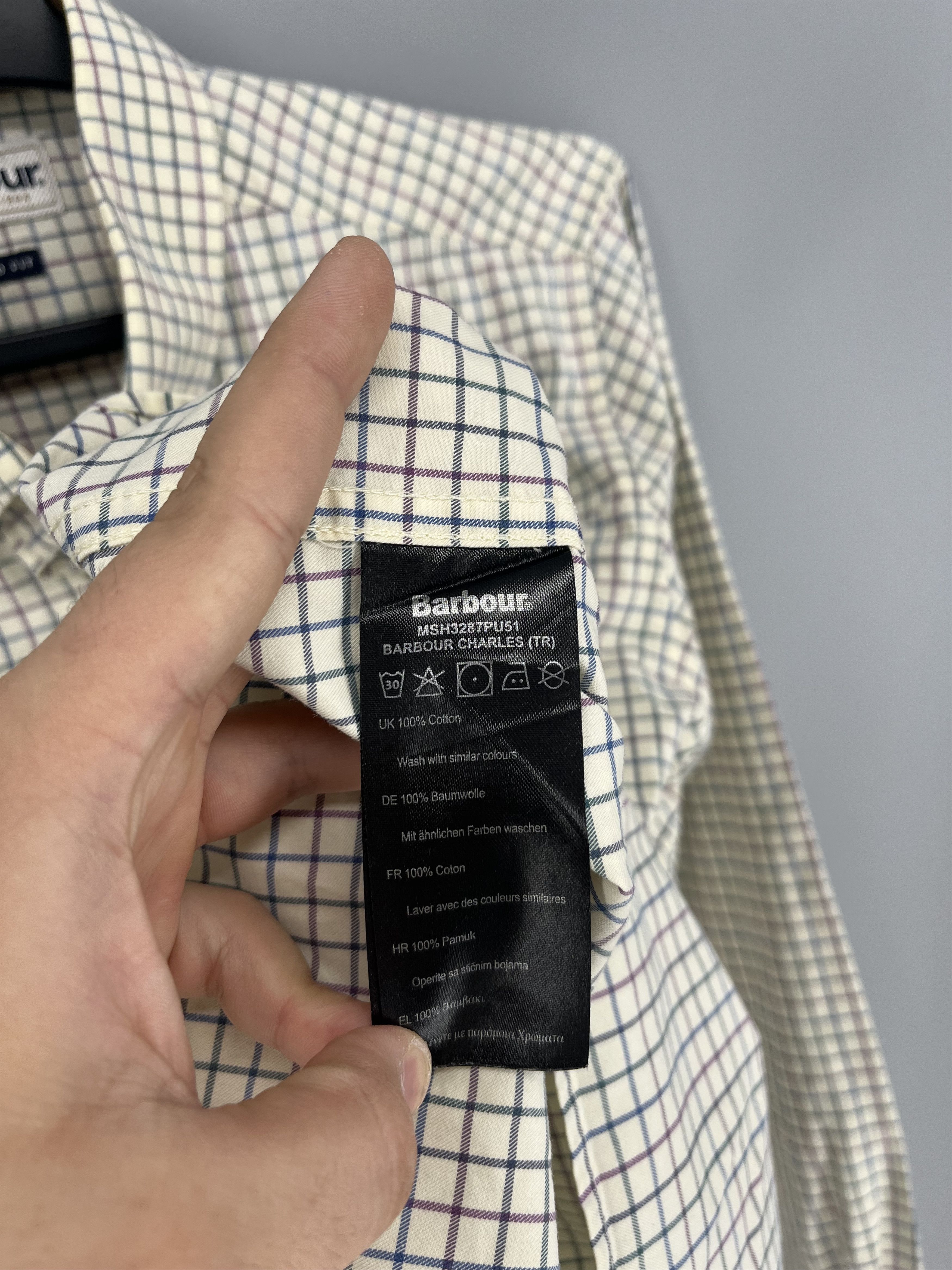 Barbour BARBOUR men's shirt 100% cotton Size L Size US S / EU 44-46 / 1 - 9 Thumbnail