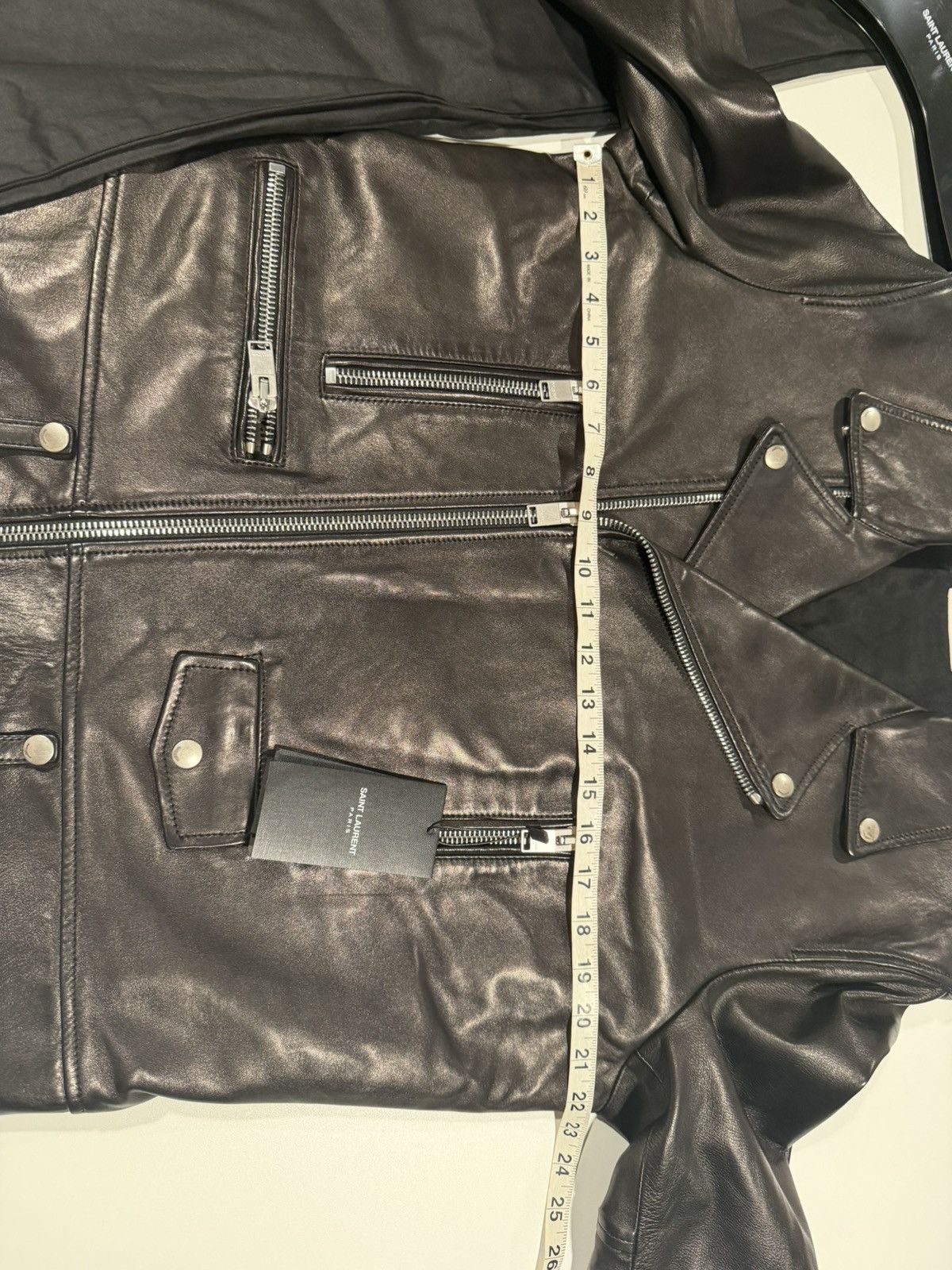 Saint Laurent Paris Saint Laurent Hedi Slimane leather jacket. 56/XL. Size US XL / EU 56 / 4 - 4 Thumbnail
